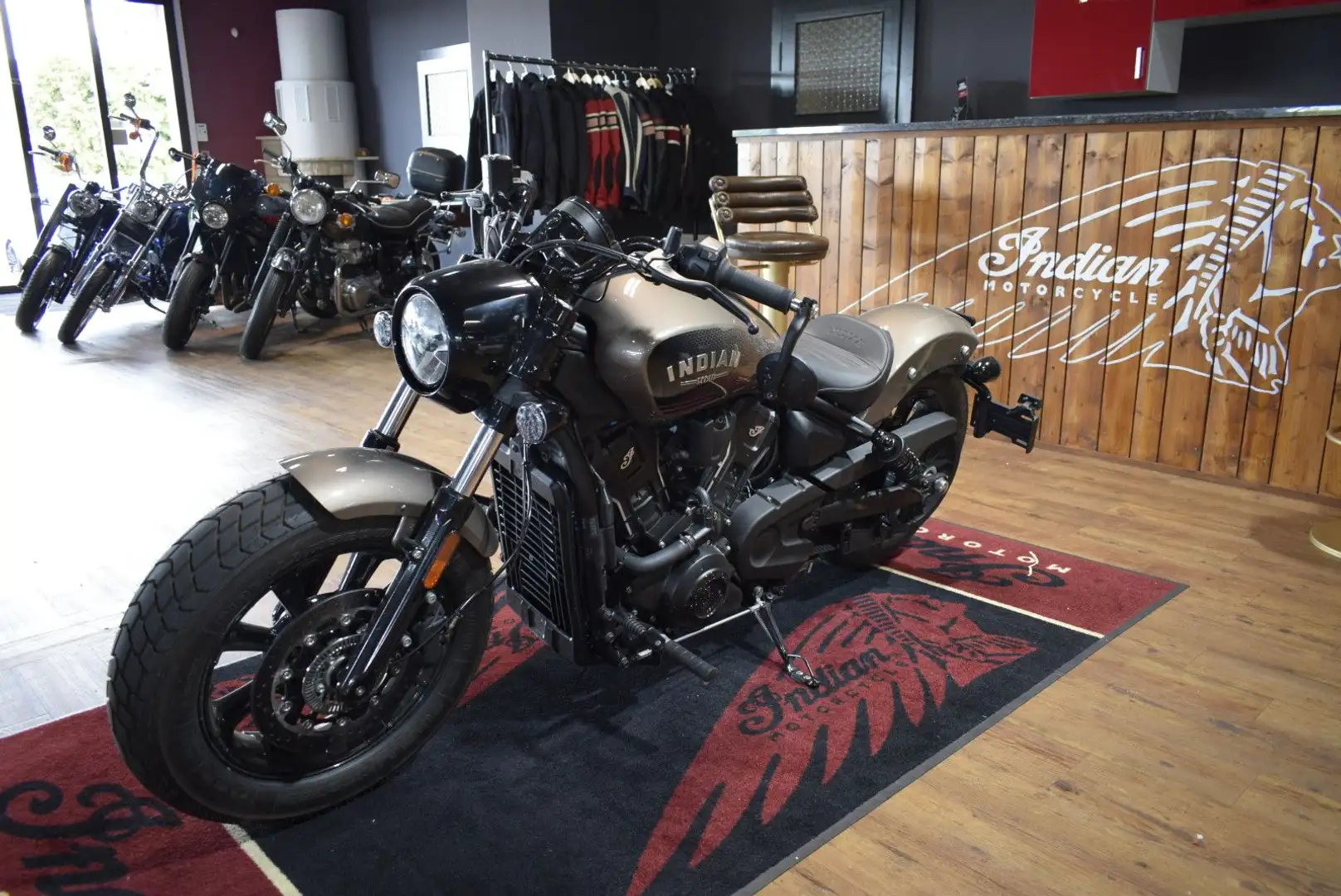 Indian Scout Bobber Limited Tech Elpatron Exhaust Blink Brun - 1