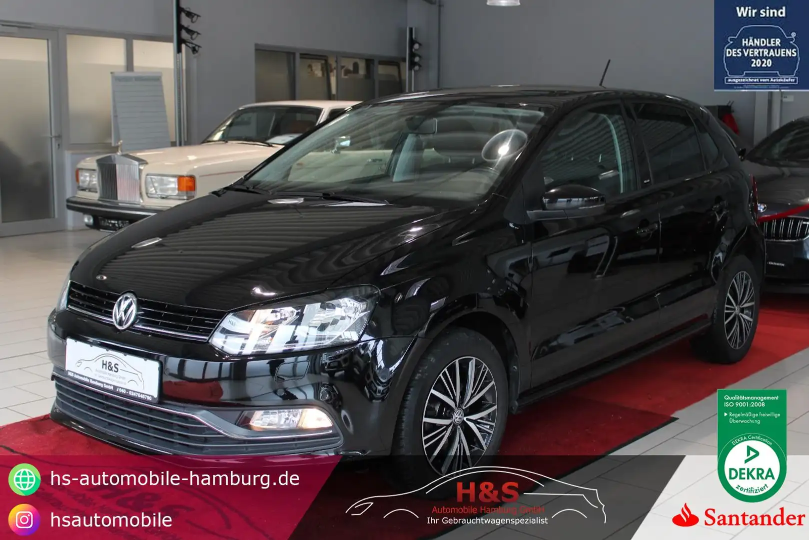 Volkswagen Polo V 1.0 TSI Allstar*TÜV-05/27/GEPFLEGT* Negru - 1