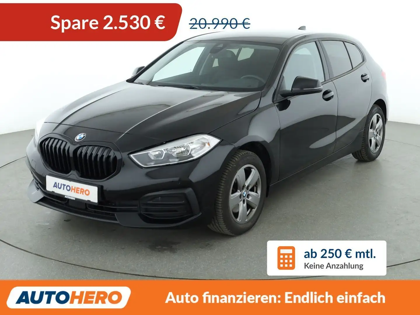 BMW 118 118i Advantage Aut.*TEMPO*PDC*SHZ*ALU*LIM*KLIMA* Schwarz - 1