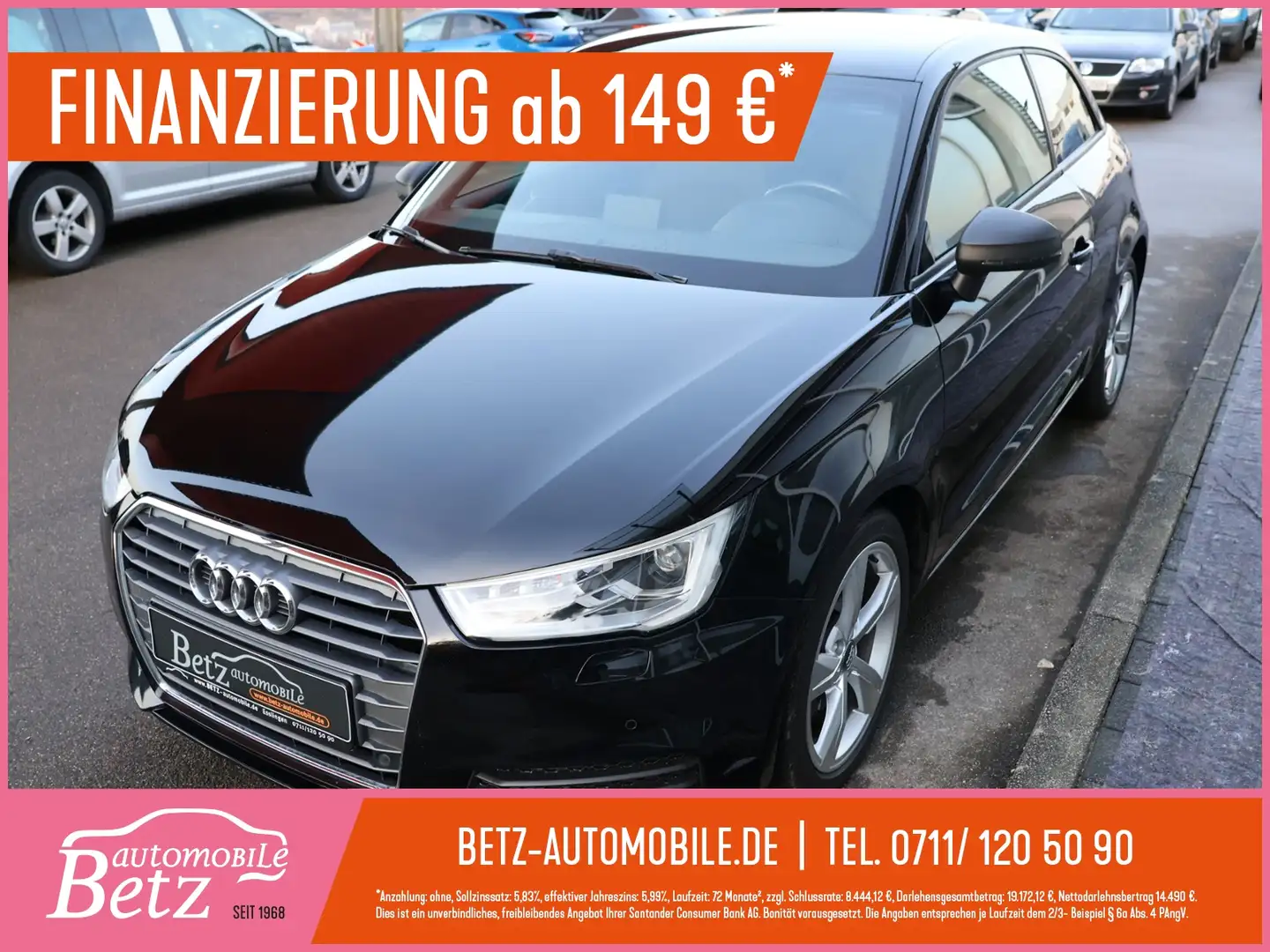 Audi A1 S-tronic Xenon PDC SHZ Schwarz - 1