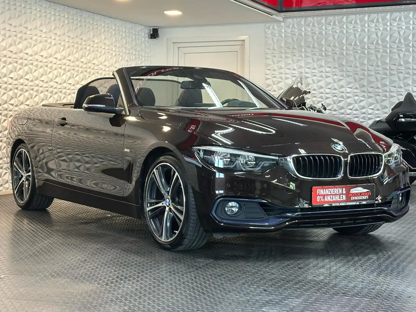 BMW 420 i SPORT LINE CABRIO LED#AHK#TEMPO#CAM#SHZ#LH Коричневий - 2