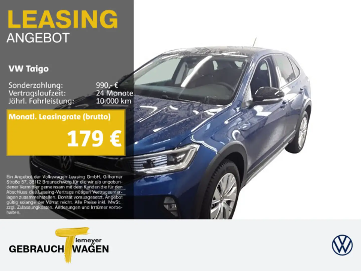 Volkswagen Taigo 1.5 TSI DSG STYLE IQ.LIGHT PANO AHK KAMERA Blau - 1