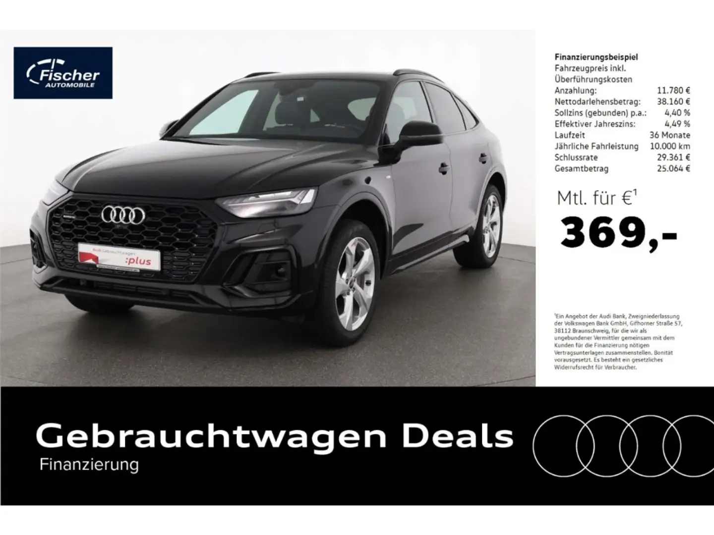 Audi Q5 Sportback 45 TFSI qu. S line AHK/Matrix/20'' Schwarz - 1