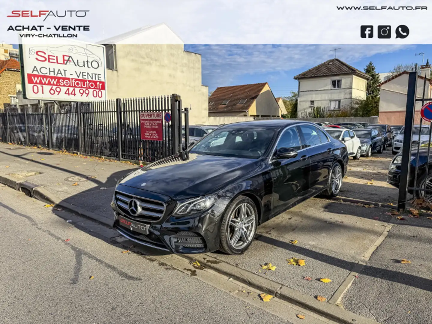 Mercedes-Benz E 220 220 D 194CH SPORTLINE 9G-TRONIC Noir - 1
