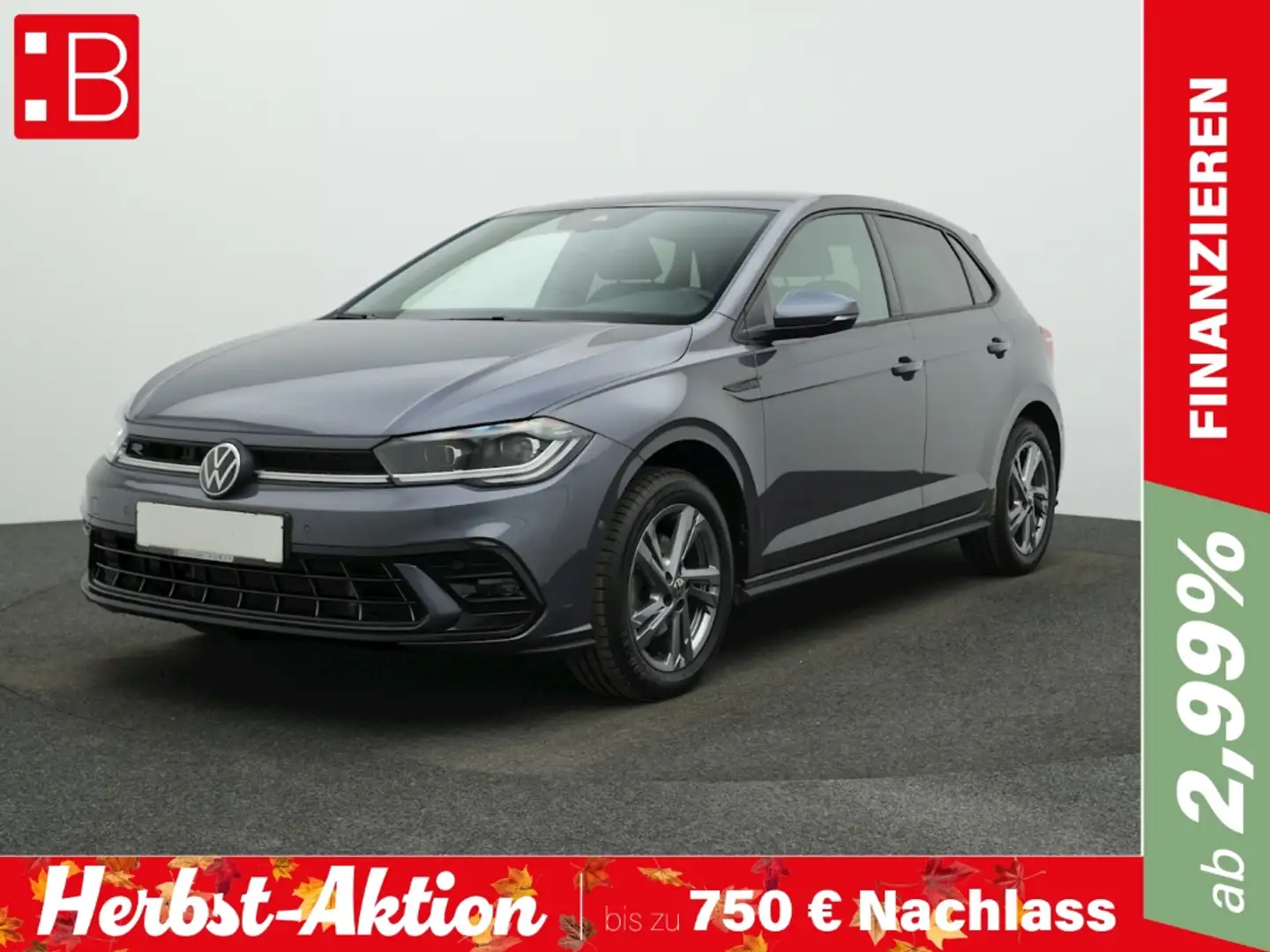 Volkswagen Polo 1.0 TSI DSG R-Line IQ.LIGHT NAVI KAMERA ACC SHZ Grau - 1