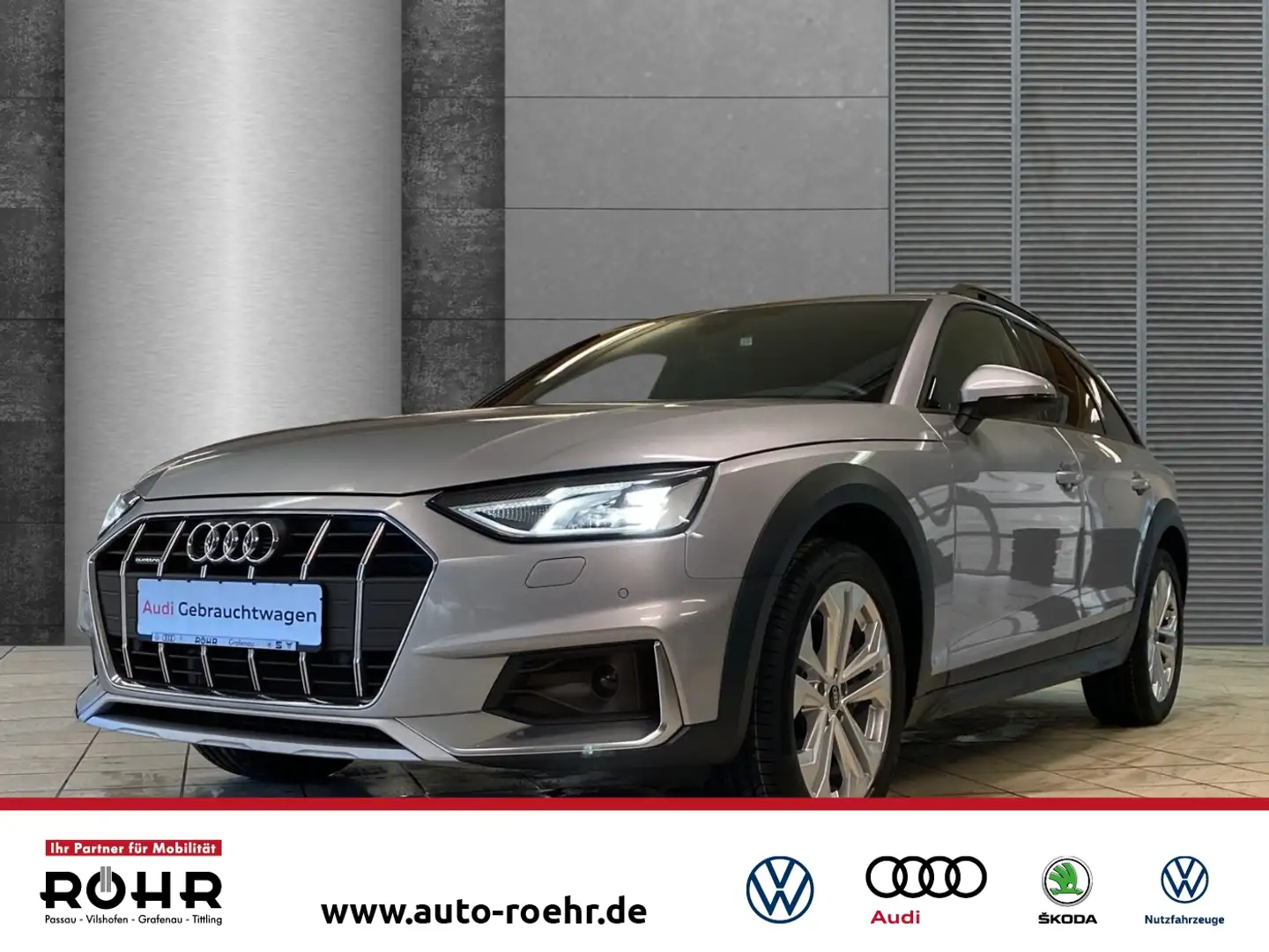 Audi A4 allroad (Garantie 03/2028.Navi.Kamera.DAB.SHZ) 40 TDI quat srebrna - 1