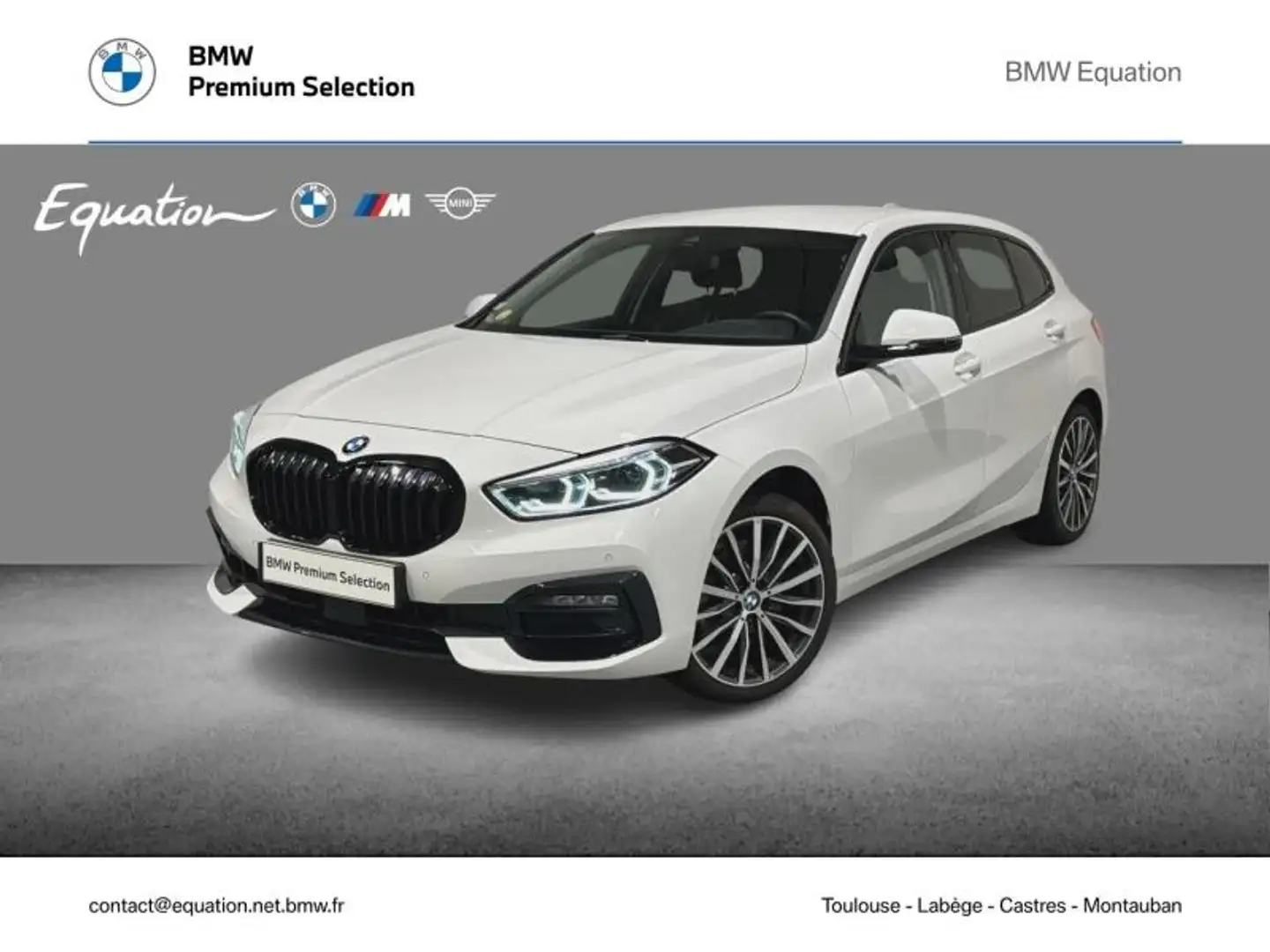 BMW 116 116dA 116ch Edition Sport DKG7 Blanc - 1