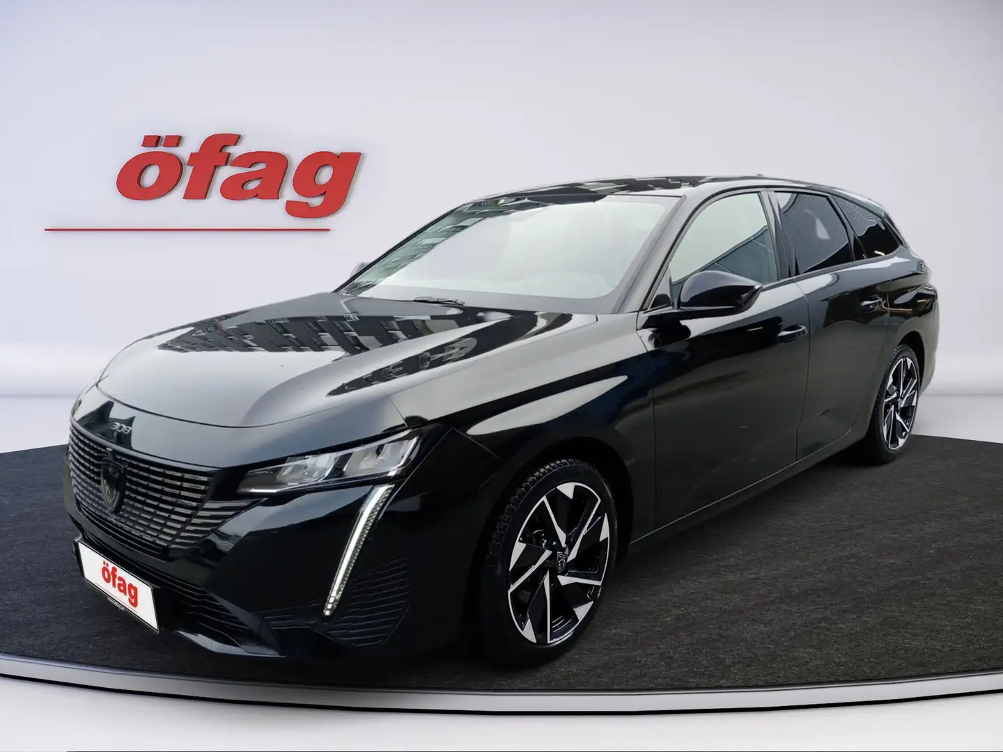 Peugeot 308 SW Hybrid 136 e-DSC6 Allure LED+2xKlima+PDC Schwarz - 2