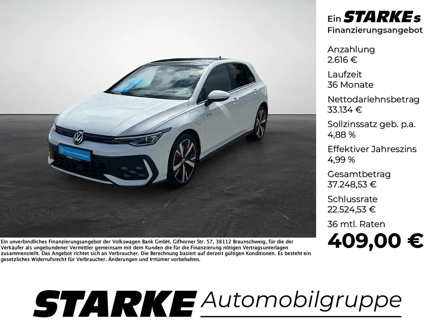 Volkswagen Golf GTE Golf GTE 1.5 TSI DSG eHybrid Blanc - 1