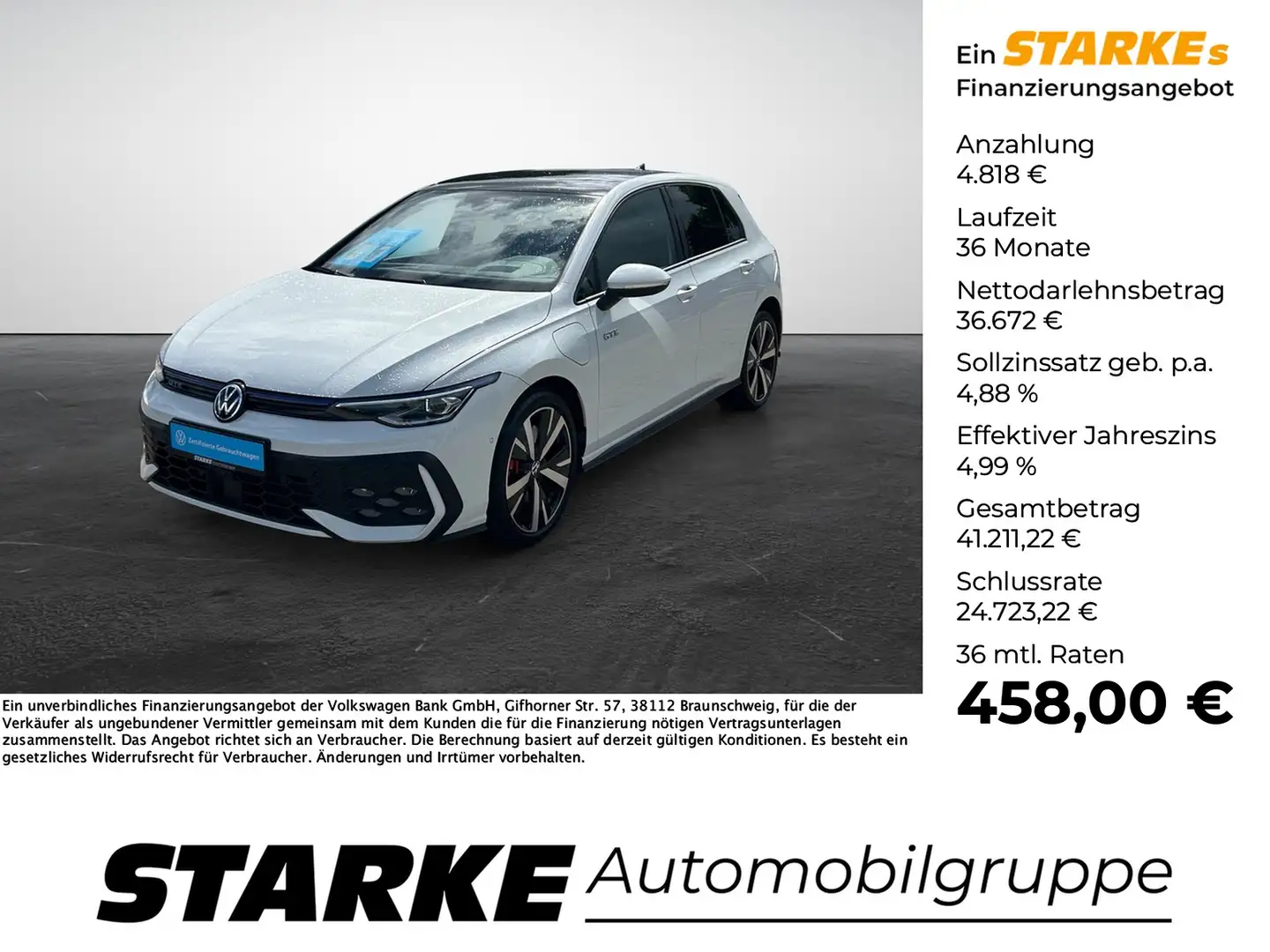 Volkswagen Golf GTE Golf GTE 1.5 TSI DSG eHybrid Weiß - 1