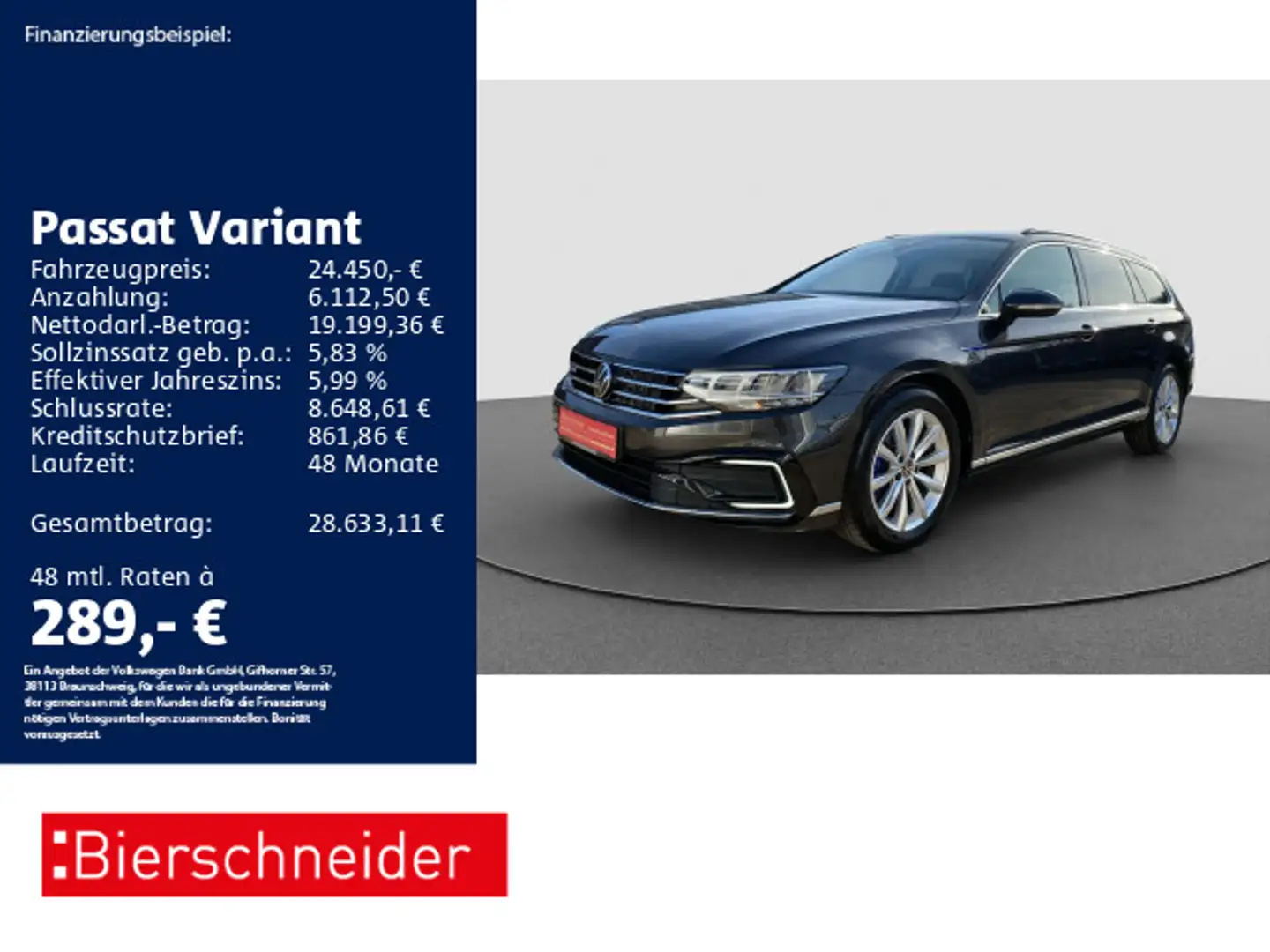 Volkswagen Passat Variant 1.4 TSI DSG GTE LED ACC NAVI CAM Grau - 1