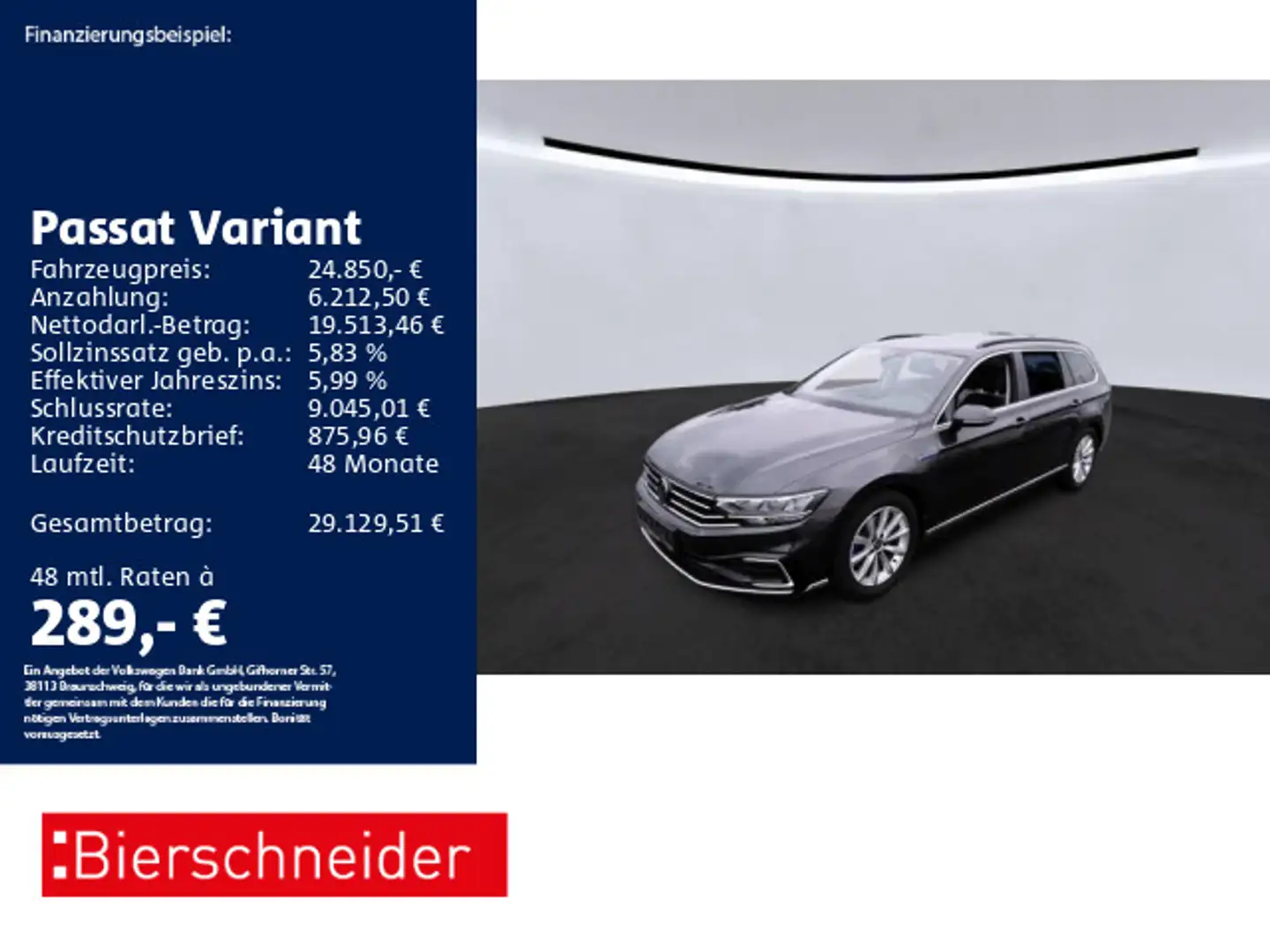 Volkswagen Passat Variant 1.4 TSI DSG GTE LED ACC NAVI CAM Grau - 1