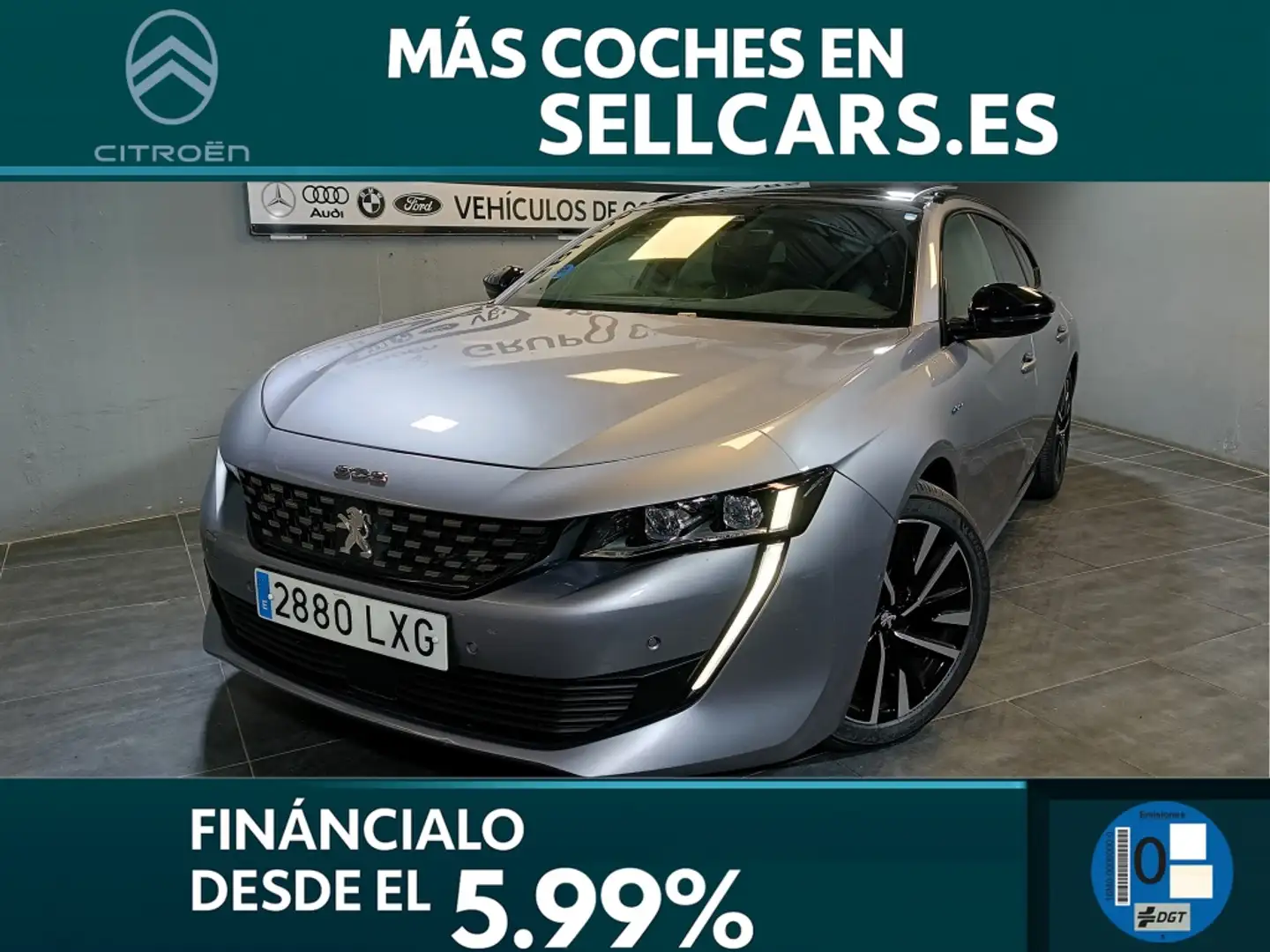 Peugeot 508 SW Hybrid 225 GT e-EAT8 Gris - 1