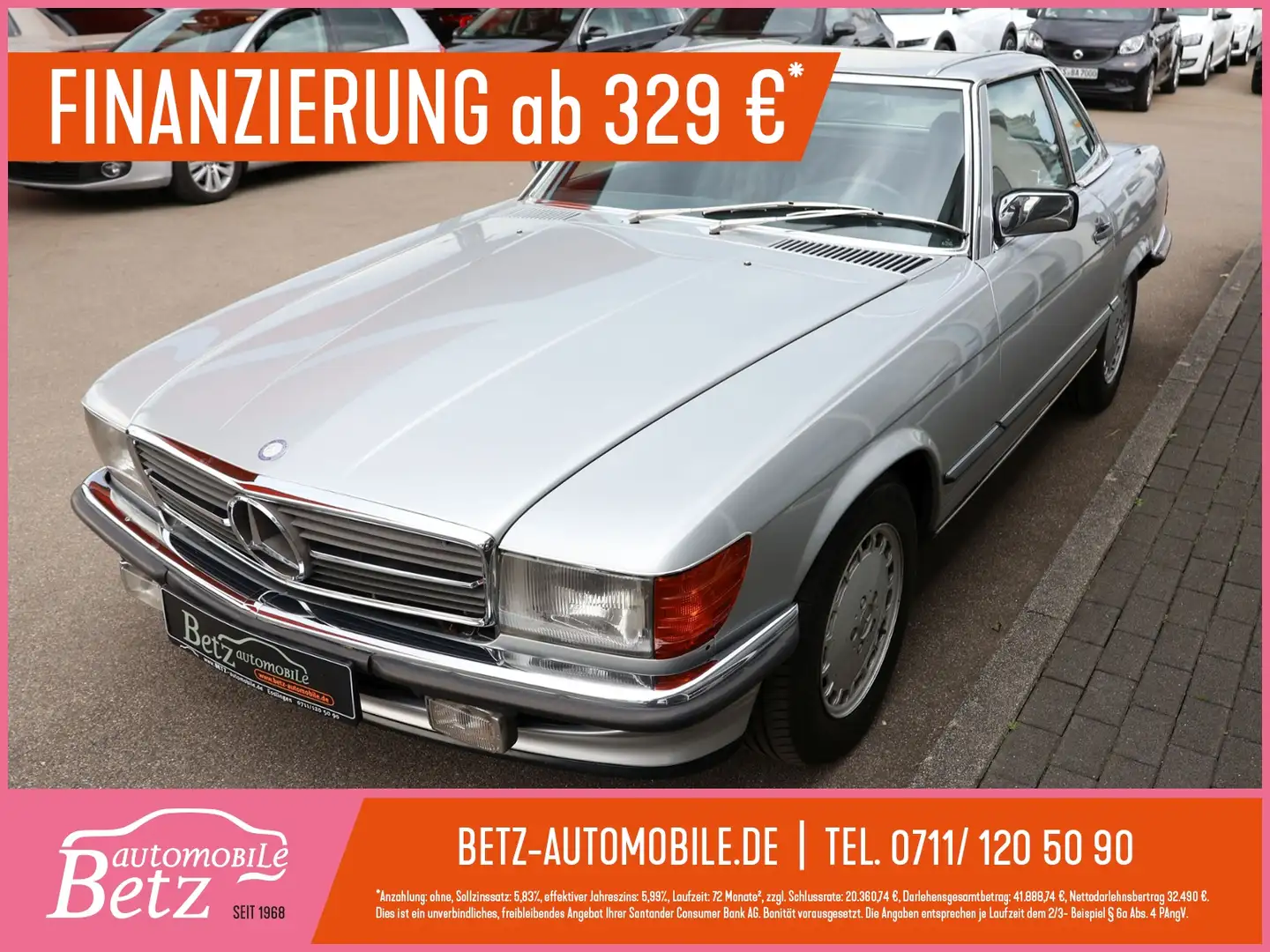 Mercedes-Benz SL 420 deutsches Fahrzeug Argintiu - 1