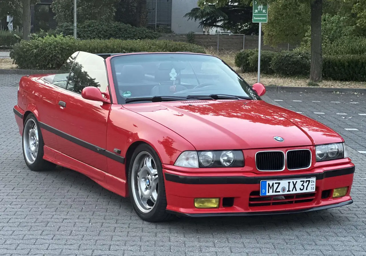 BMW 320 E36 M-paket *TÜV Neu*~ Oldtimer ~ Cabrio - Hellrot, foto 12