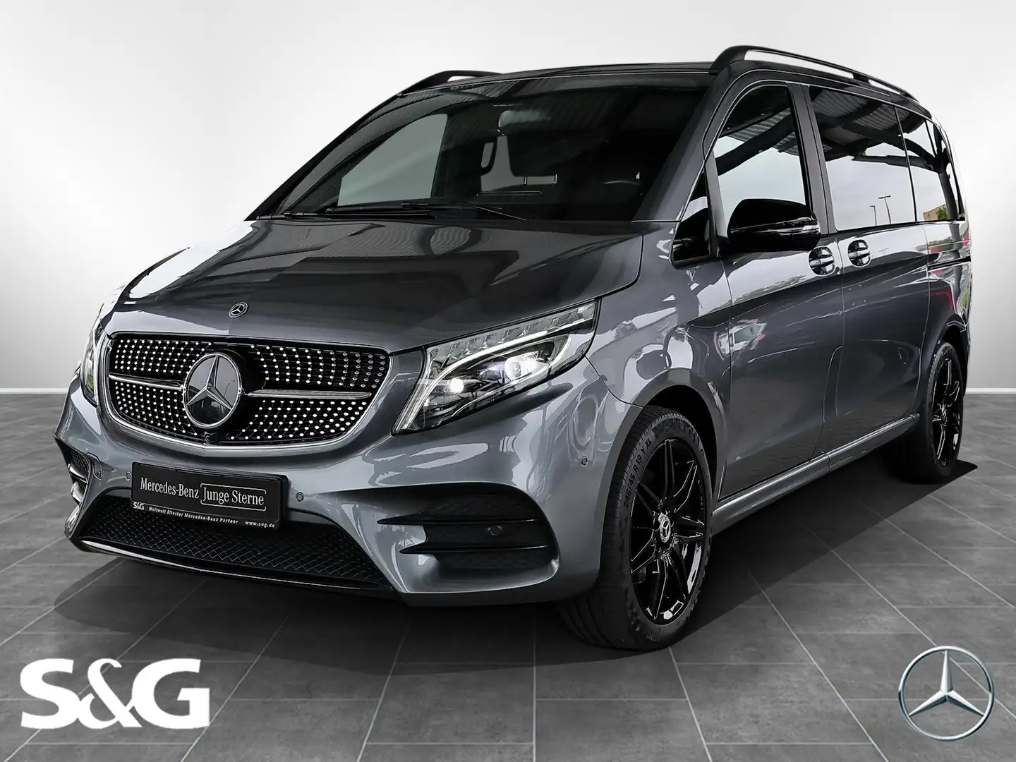 Mercedes-Benz V 300 d 4M AMG AHK+LED+MBUX+Night+RüKam+Totwink Grau - 1