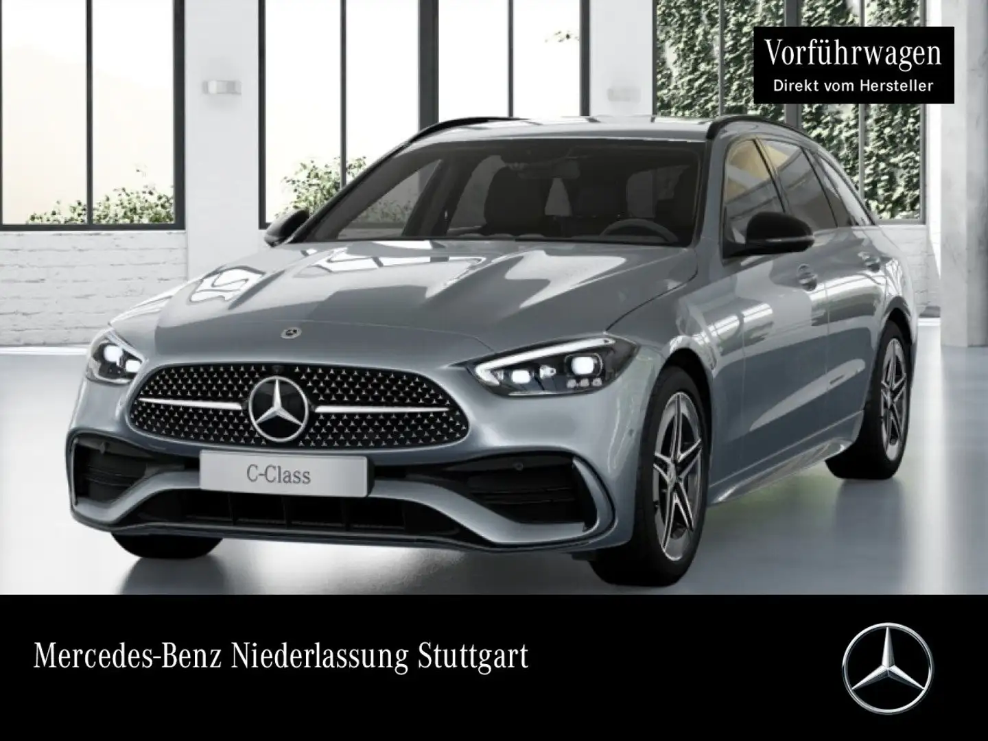 Mercedes-Benz C 200 T AMG+NIGHT+360+AHK+TOTW+KEYLESS+9G Silber - 1