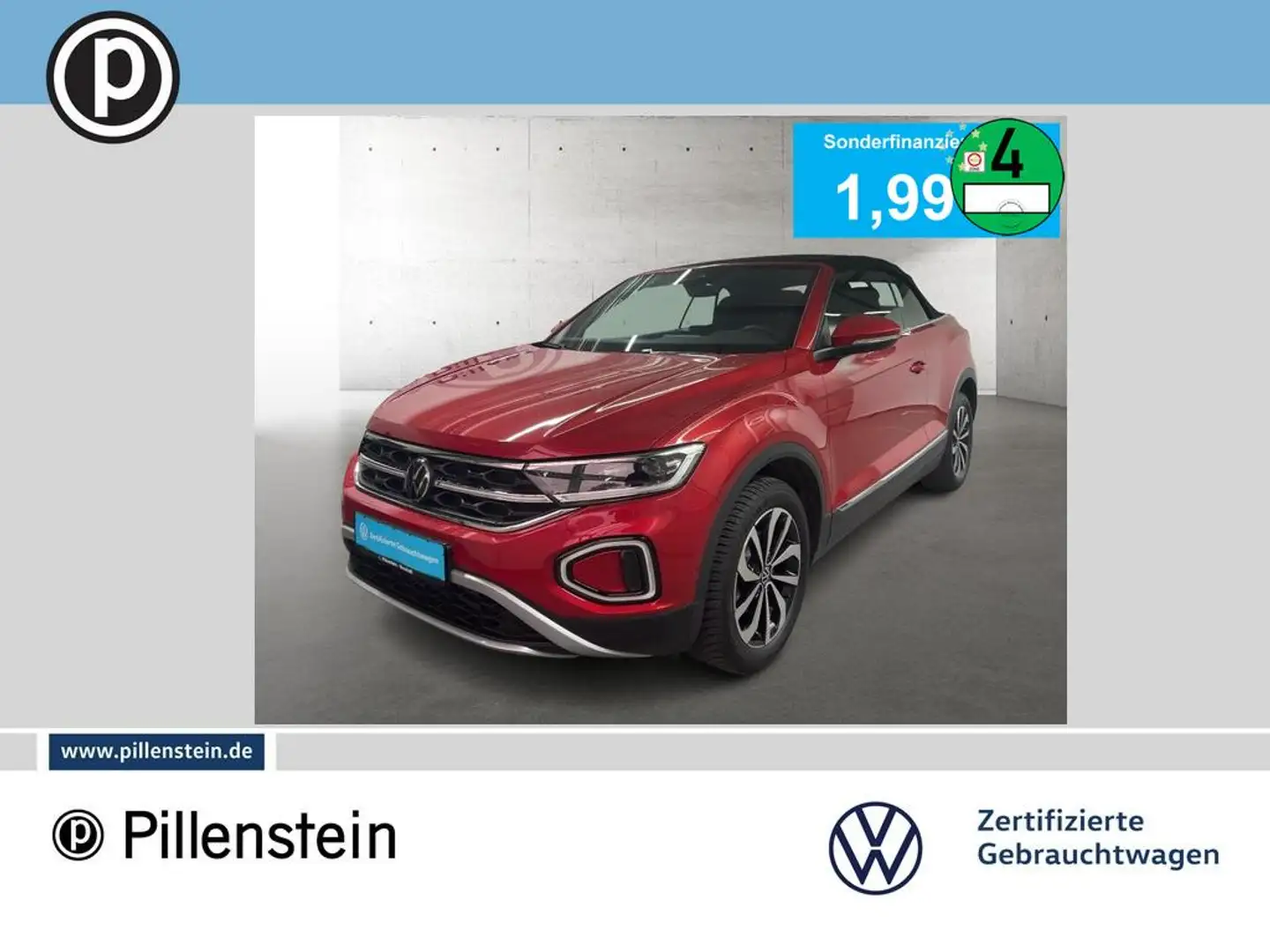 Volkswagen T-Roc Cabrio TSI DSG STYLE NAVIPRO+MATRIX+DIGI+APP+GJR Rot - 1