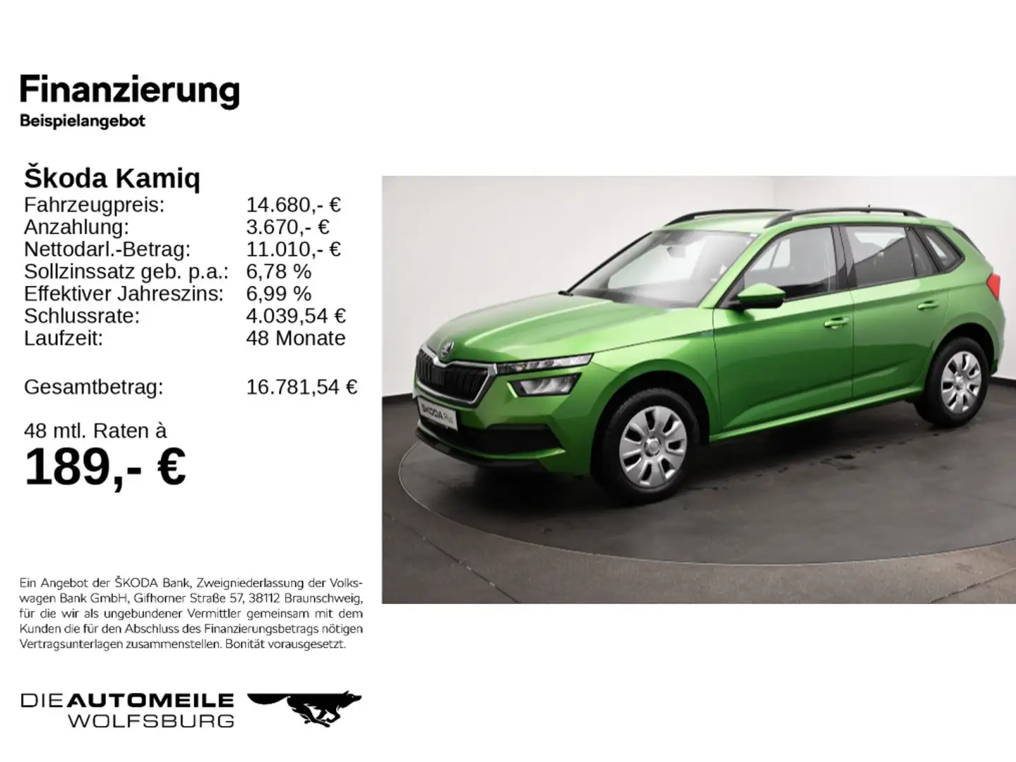 Skoda Kamiq 1.0 TSI Active LED/Einparkhi/Sitzhzg Grün - 2