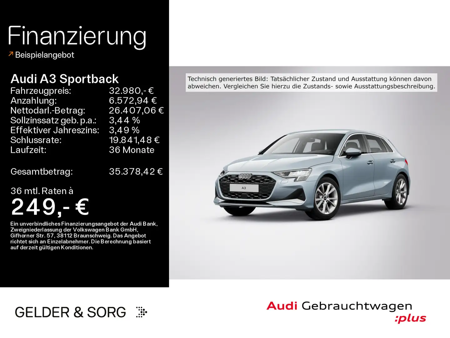 Audi A3 35 TDI Advanced LED*RFK*Virtual Grau - 1