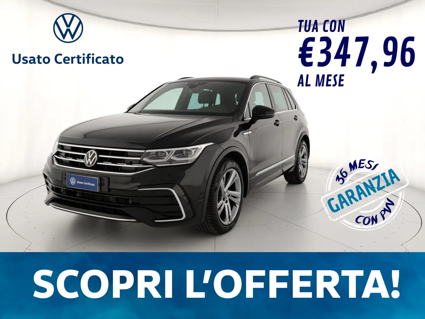 Volkswagen Tiguan 2.0 TDI 150CV SCR DSG R-Line Nero - 1