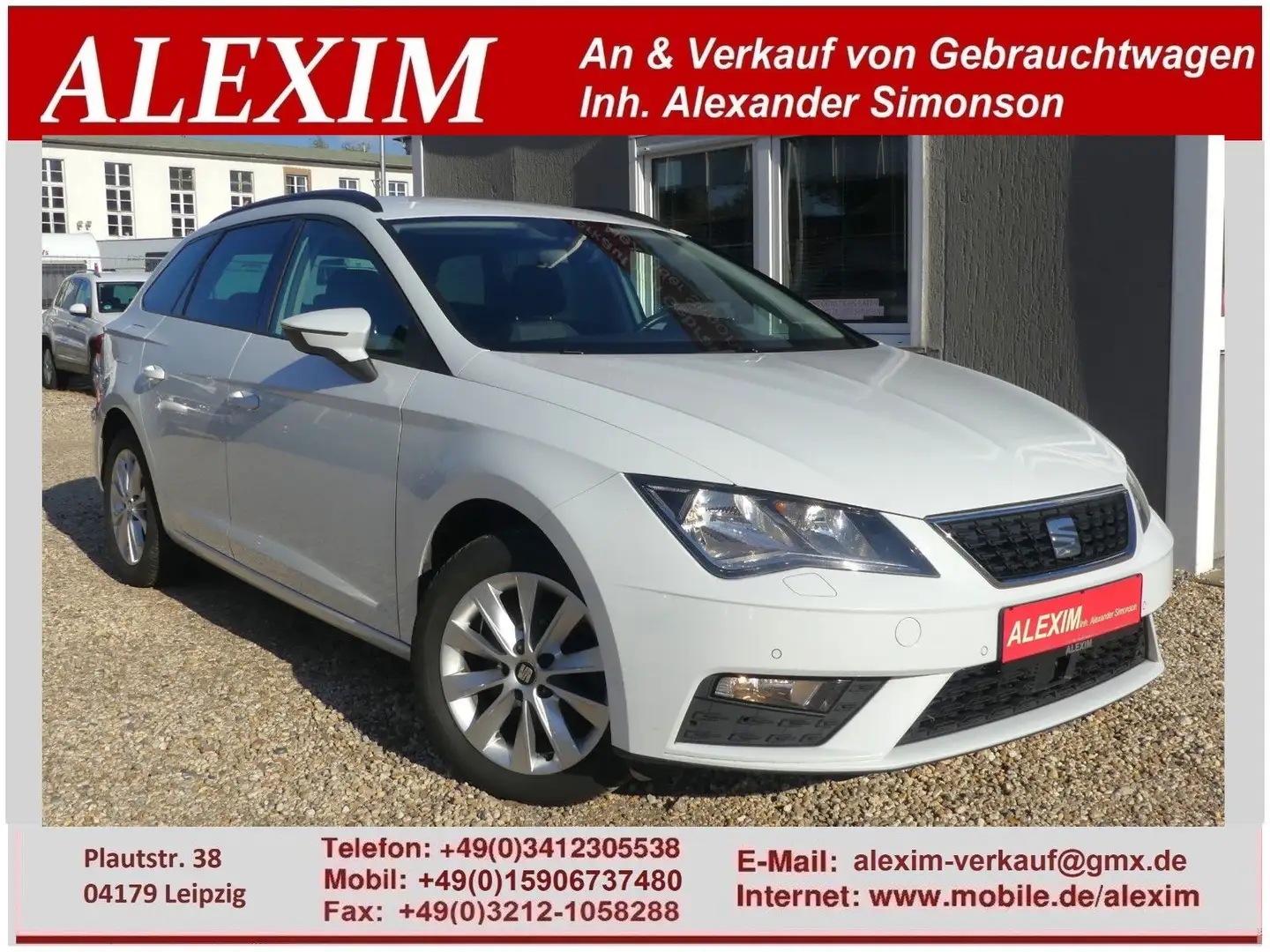 SEAT Leon ST Style/Navi/Temp/1.Hand/Carplay/DAB Blanc - 1