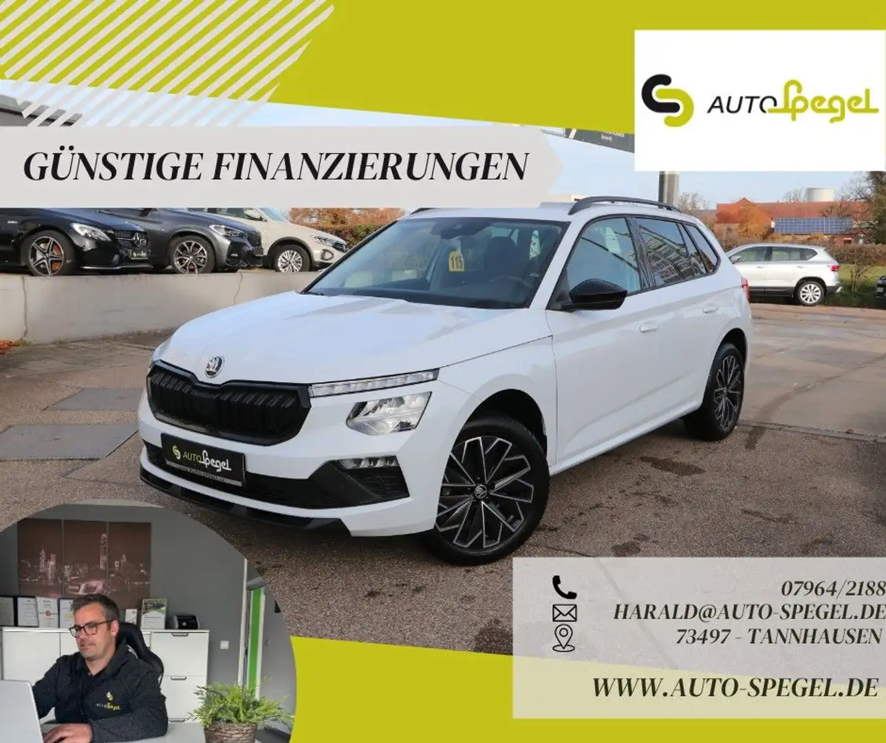 Skoda Kamiq Selection LED Kamera DAB MFL Carplay BT Blanc - 1