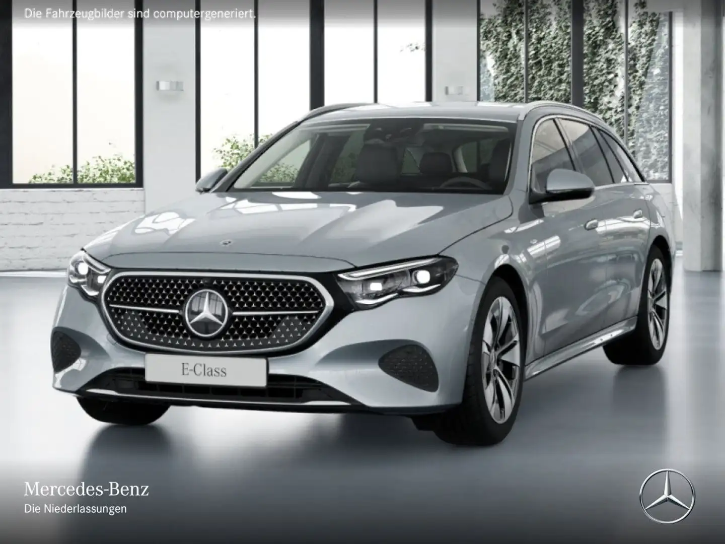 Mercedes-Benz E 300 e T Hybrid Avantgarde Fahrass 360° Distr. 9G Silber - 2