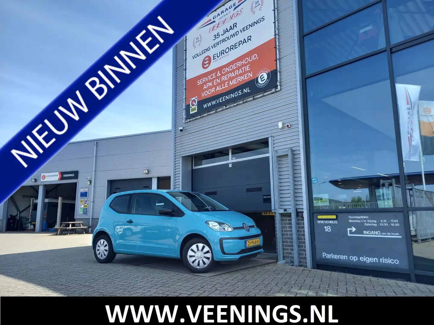 Volkswagen up! 1.0 BMT take up! - AIRCO - NL AUTO - Blauw - 1