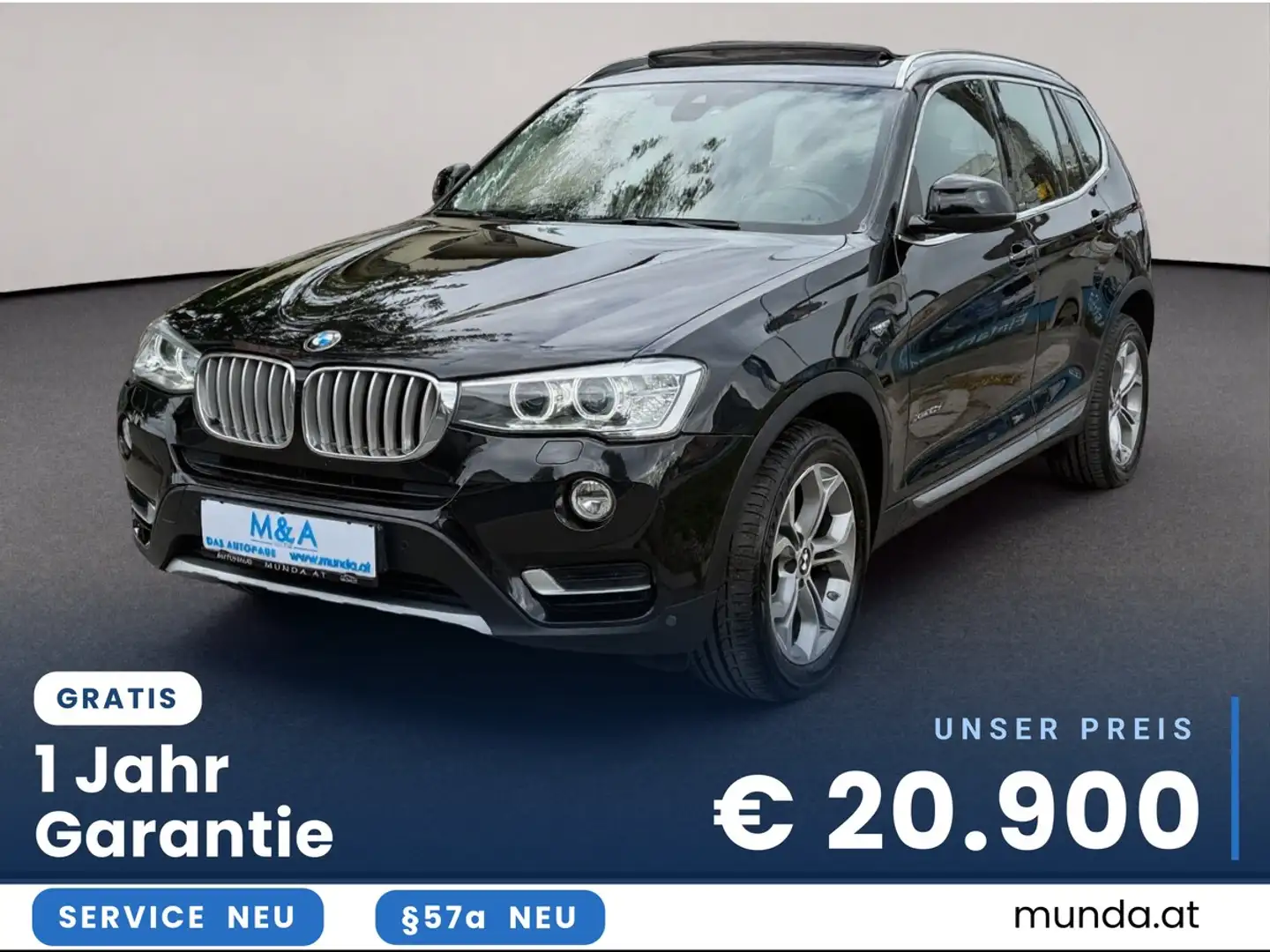 BMW X3 xDrive 20d/Allrad/Panorama/Leder/Autom./Garantie Schwarz - 1