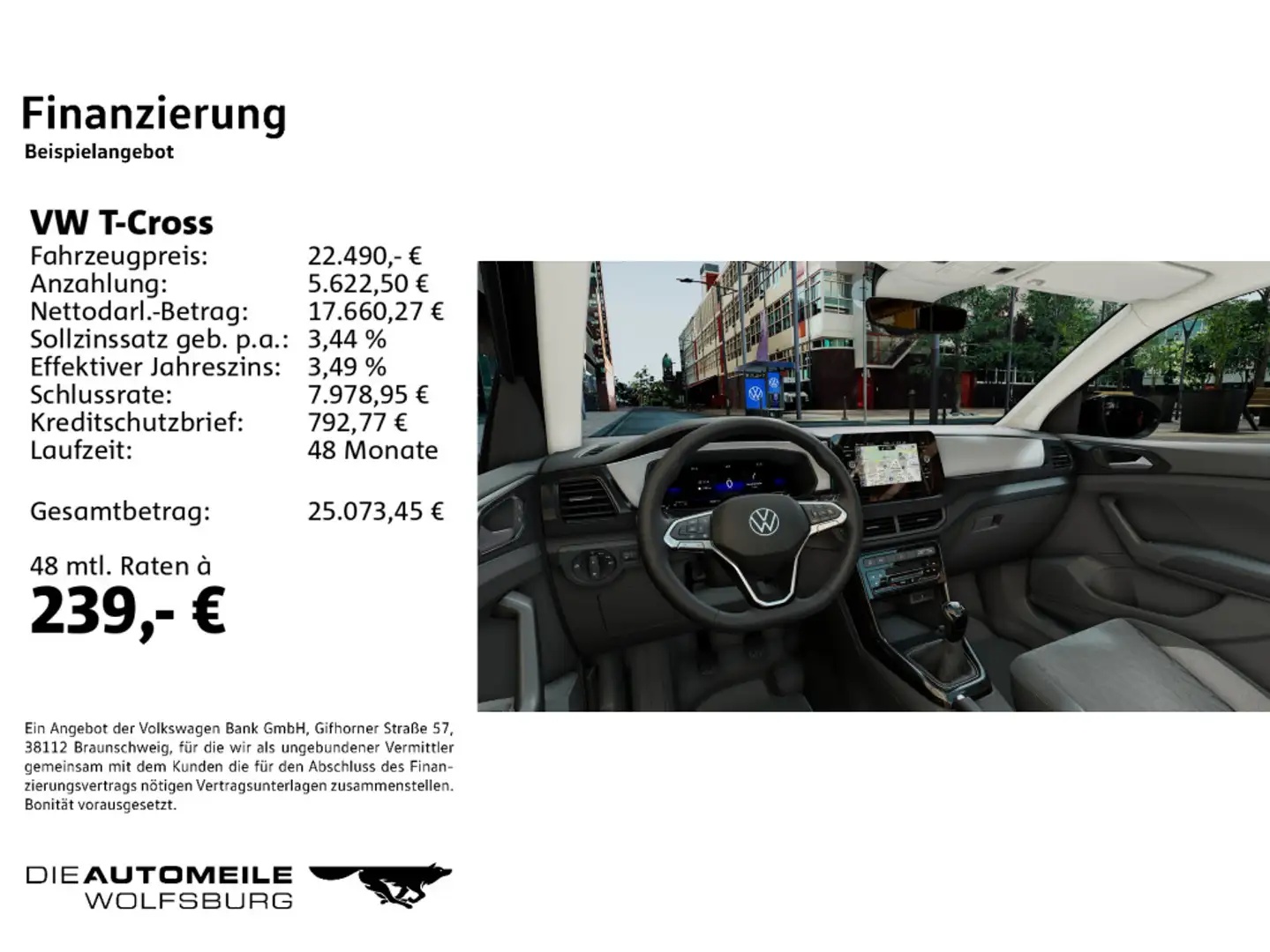 Volkswagen T-Cross 1.0 TSI Life Kamera/Sitzhzg/Einparkhi v+ Schwarz - 2