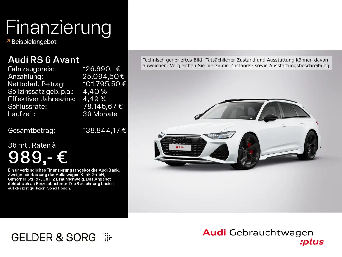 Audi RS6 4.0 TFSI qu. RSSportabgas*HuD*Pano* Weiß - 1