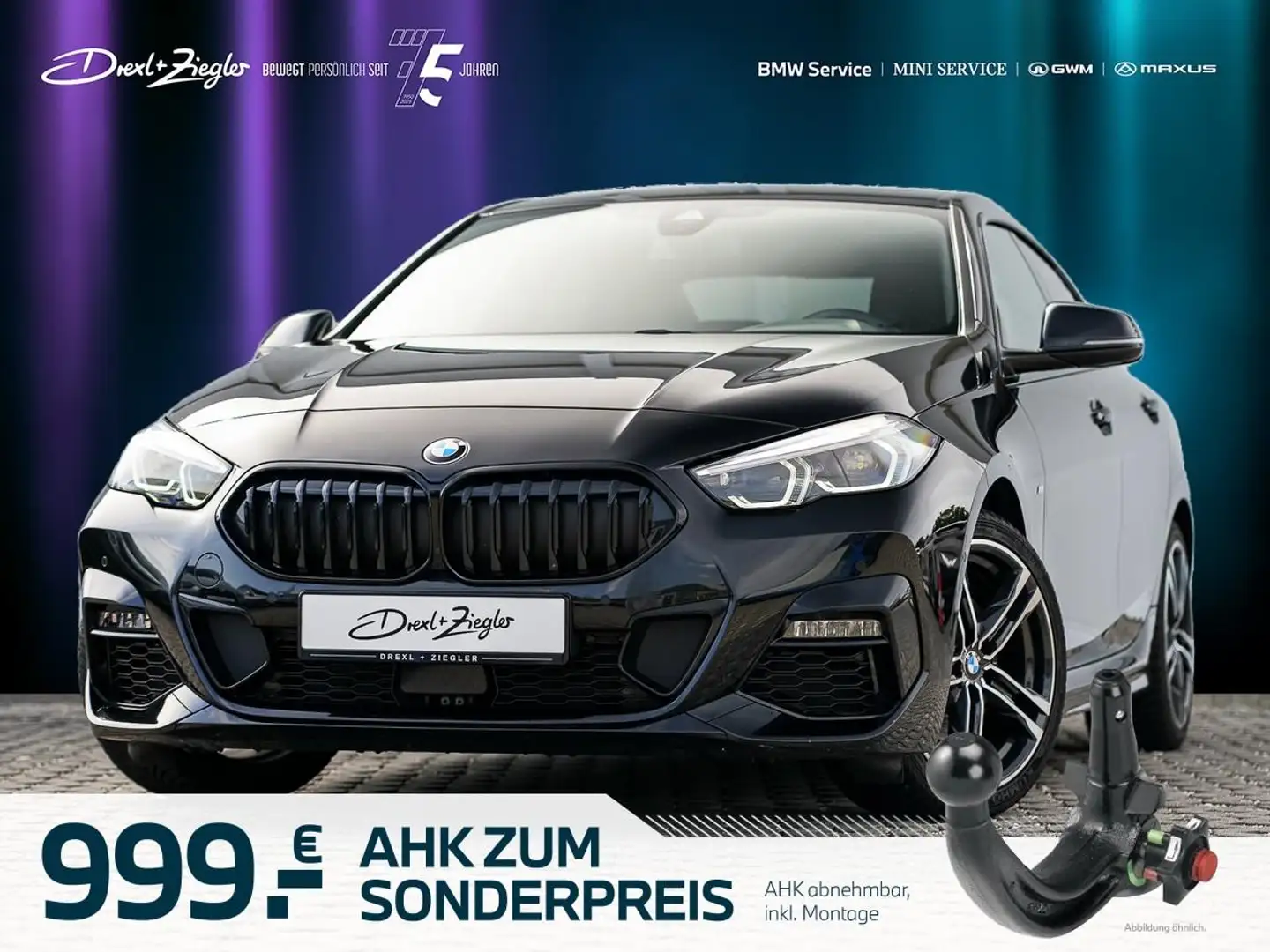 BMW 218 218i Gran Coupe M-Sport 18" PANO KoZg AdLED RFK Schwarz - 1