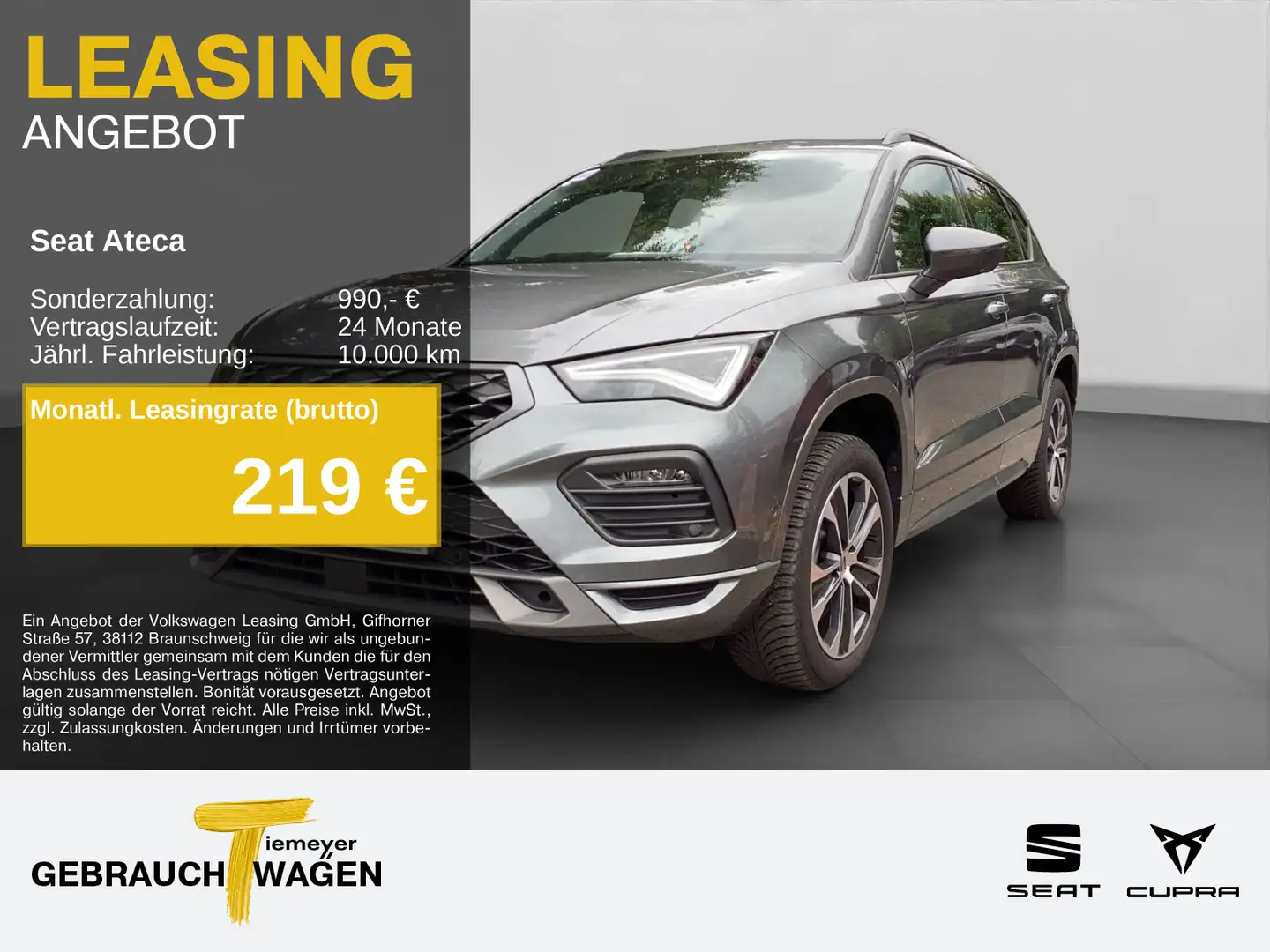 SEAT Ateca 2.0 TDI DSG FR AHK SIDE-ASSIST KAMERA NAVI Gris - 1