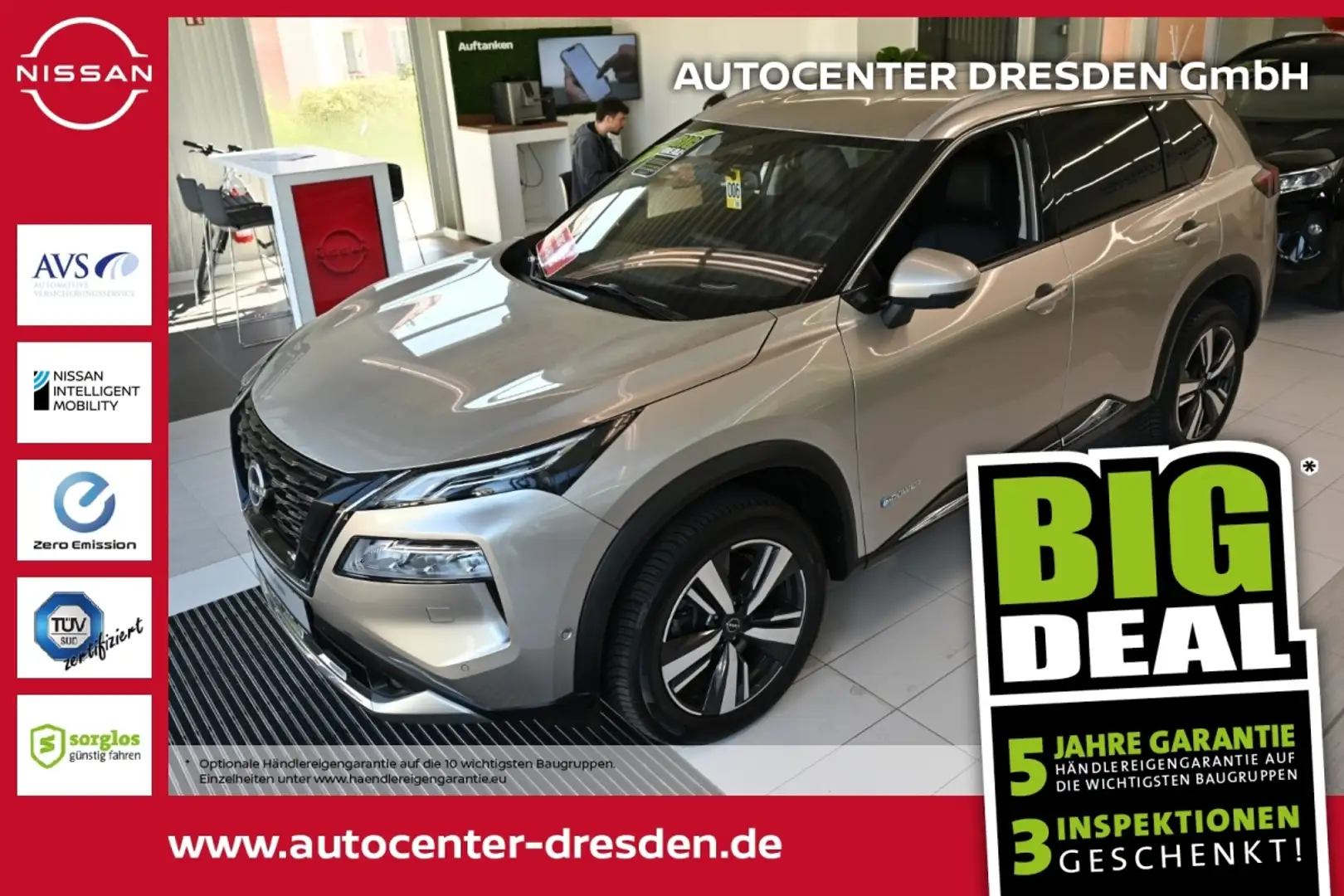 Nissan X-Trail 1.5VC-T e-Power Tekna 360 ACC HUD KAM Stříbrná - 1