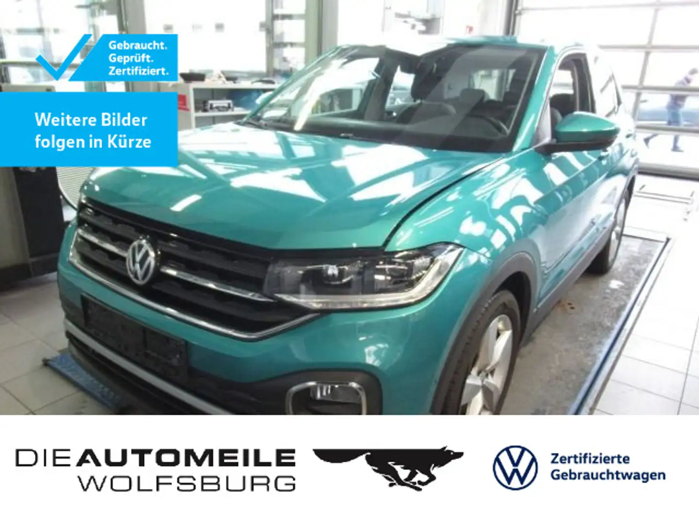 Volkswagen T-Cross 1.0 TSI Style Einparkhi/ACC Grün - 1