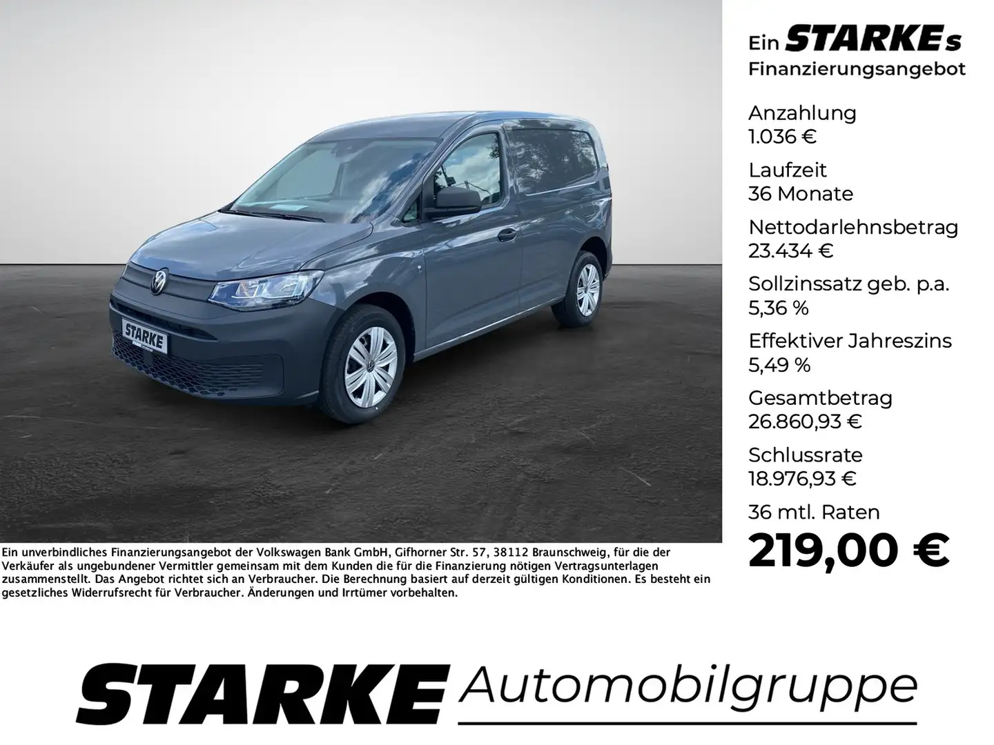 Volkswagen Caddy Cargo 2.0 TDI Grau - 1