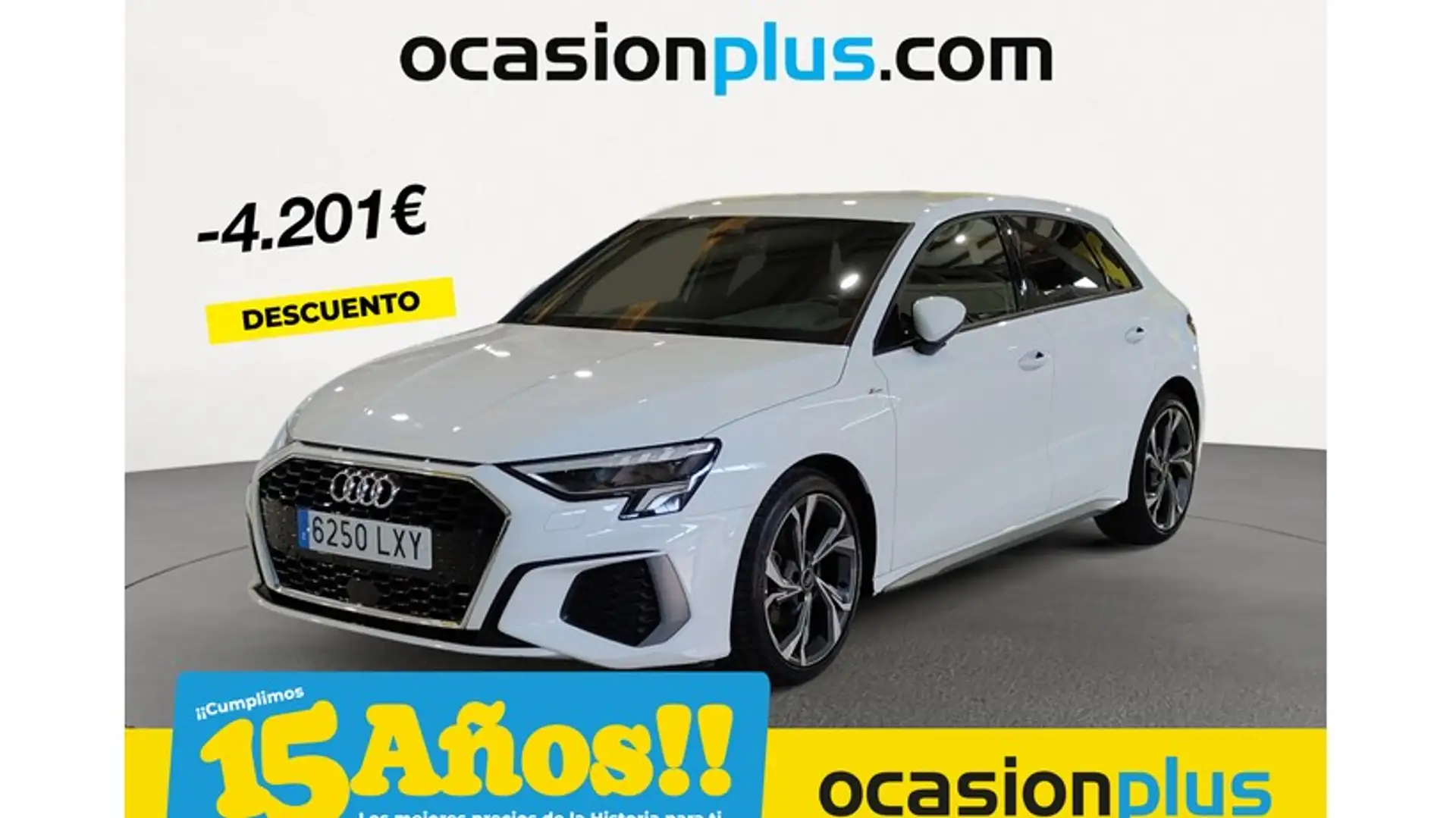 Audi A3 Sportback 30 TFSI S line Blanc - 1