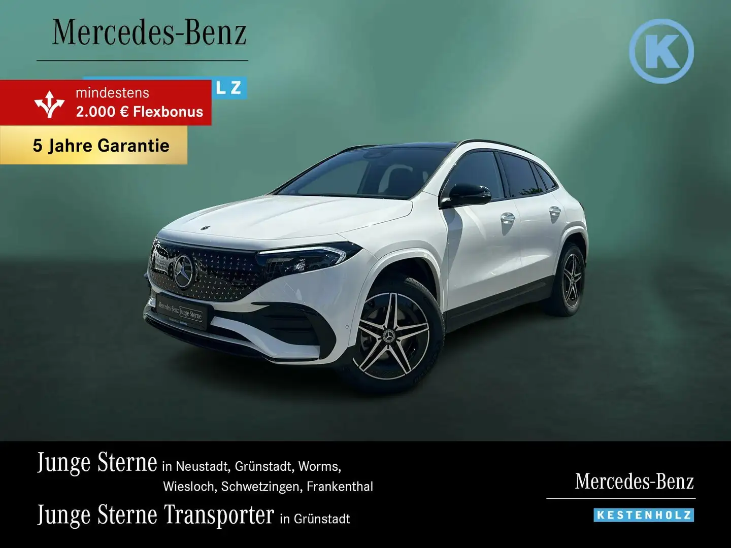 Mercedes-Benz EQA 300 EQA 300 4M AMG+PANO+MEMORY+AHK+NIGHT+KAMERA+KEY Weiß - 1