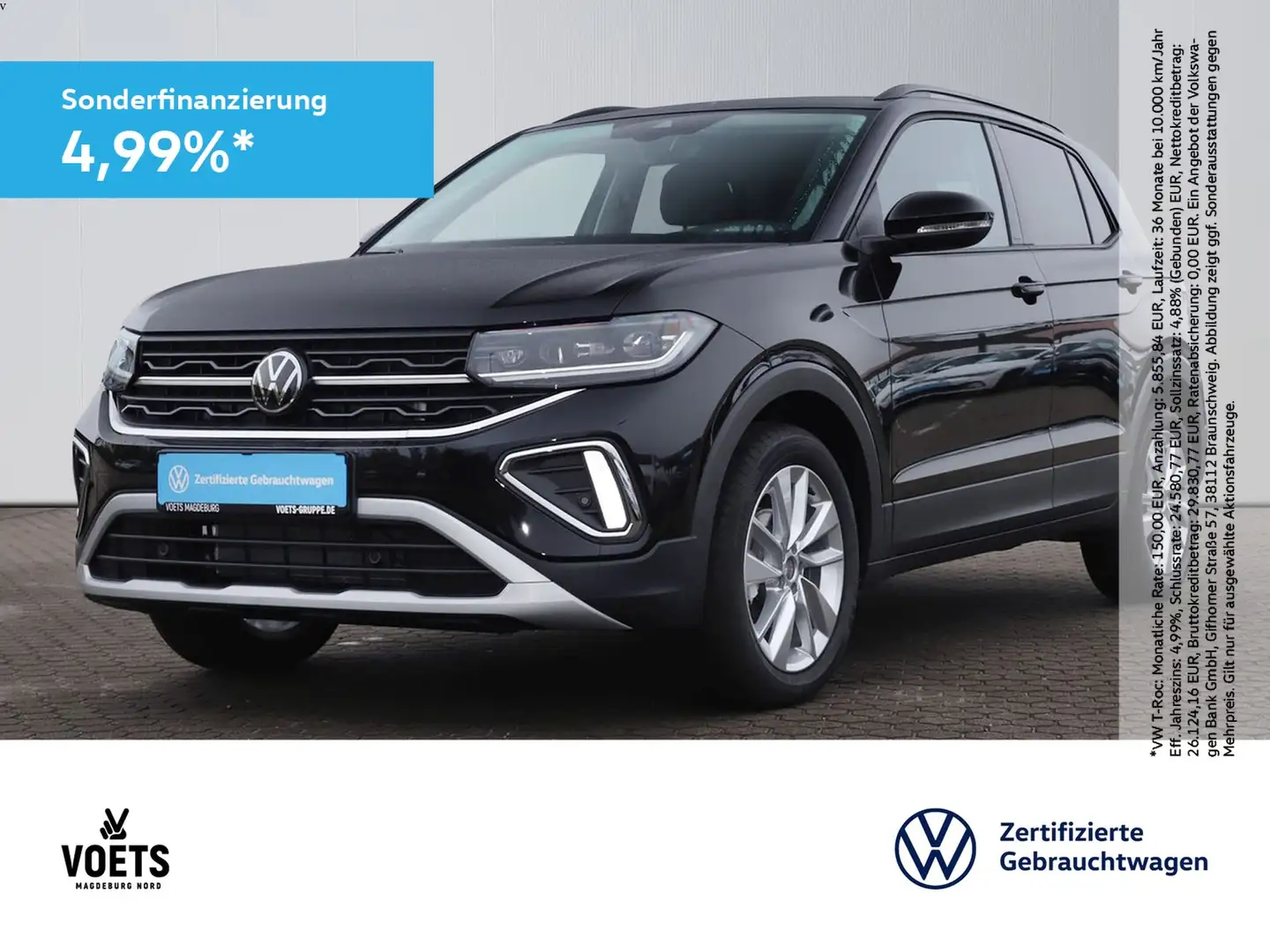 Volkswagen T-Cross 1.5TSI LIFE LED+Navi+Sitzhzg.+PDC Schwarz - 1