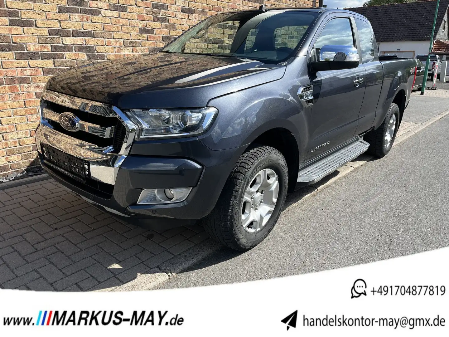Ford Ranger Limited Extrakabine 4x4 AHK Leder Navi Grau - 1