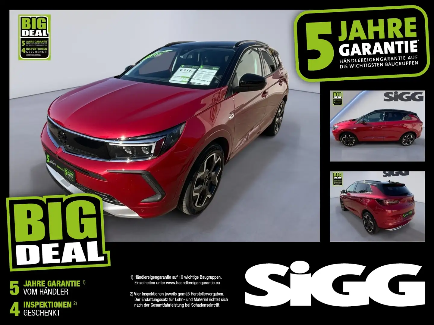 Opel Grandland 1.2 Turbo Ultimate FLA 360 ParkAss. Rot - 1