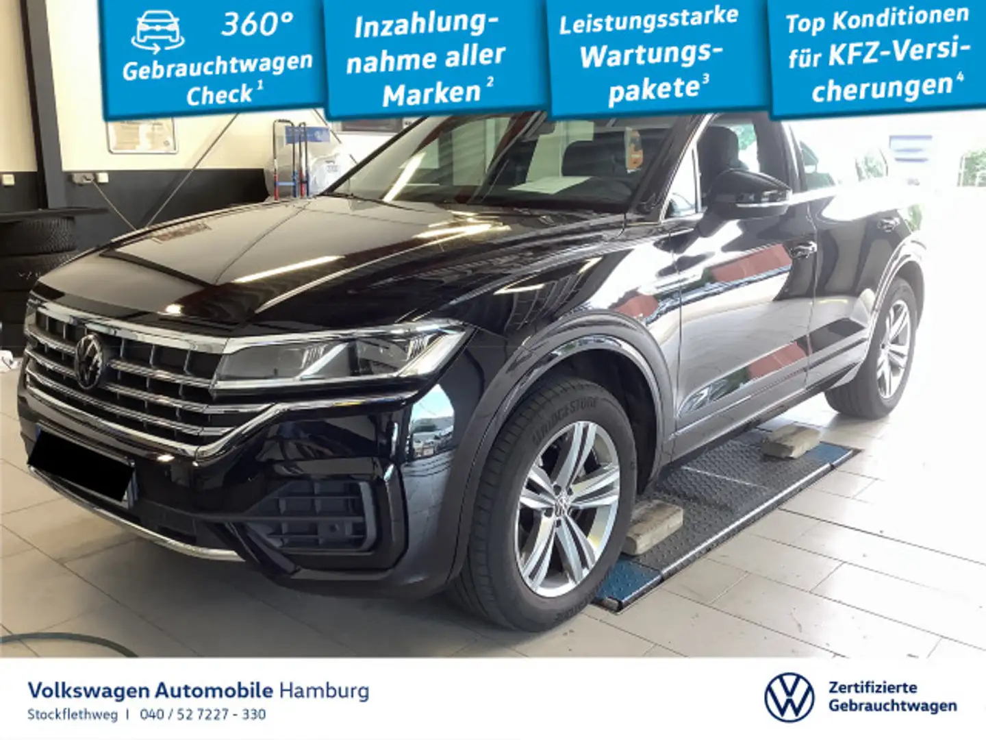 Volkswagen Touareg 3.0 V6 TDI R-Line 4M AHK Navi ACC Memory Schwarz - 1