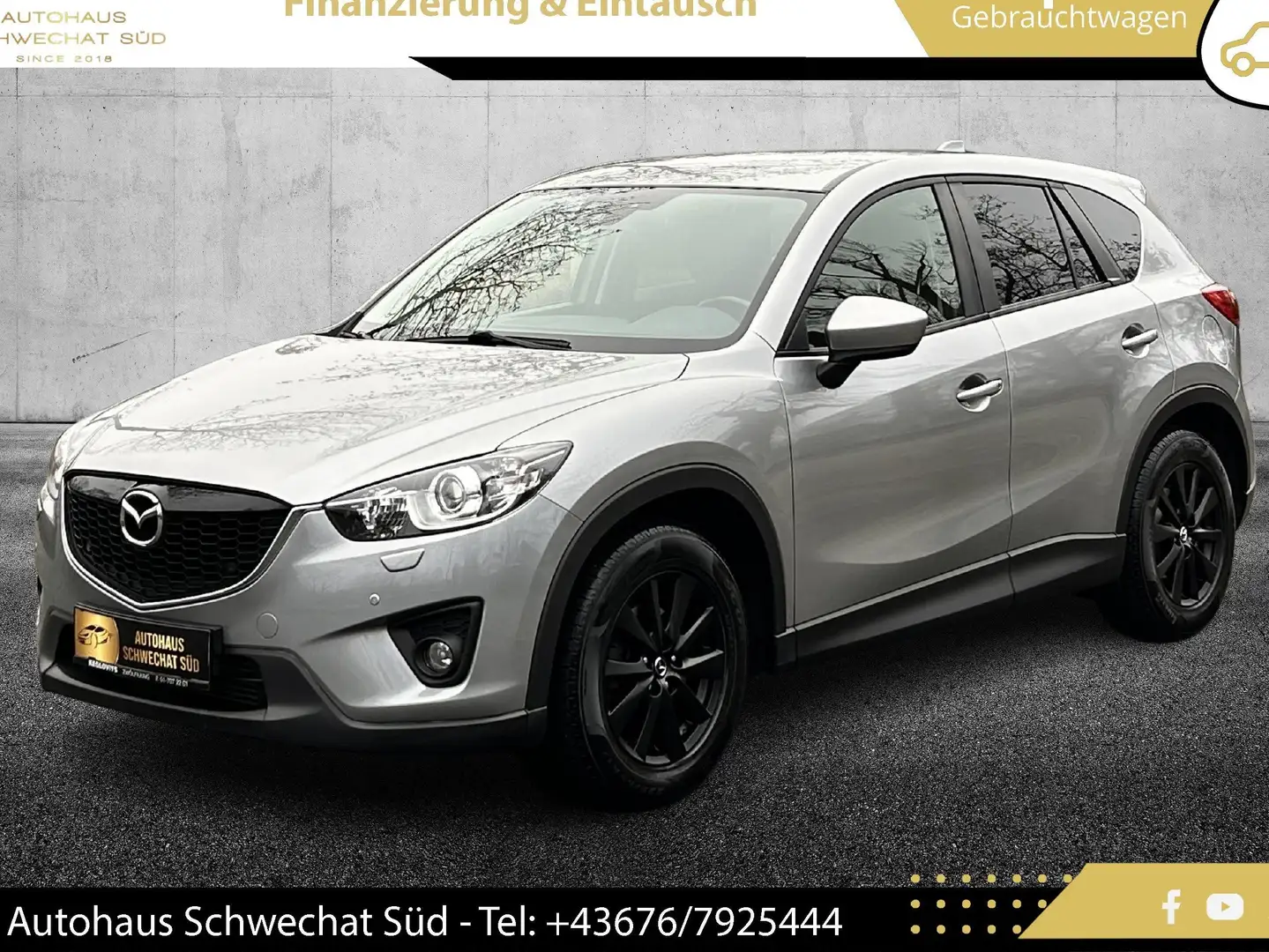 Mazda CX-5 CD150 AWD Attraction // 1.BESITZ // NAVI // ALLRAD Grau - 1