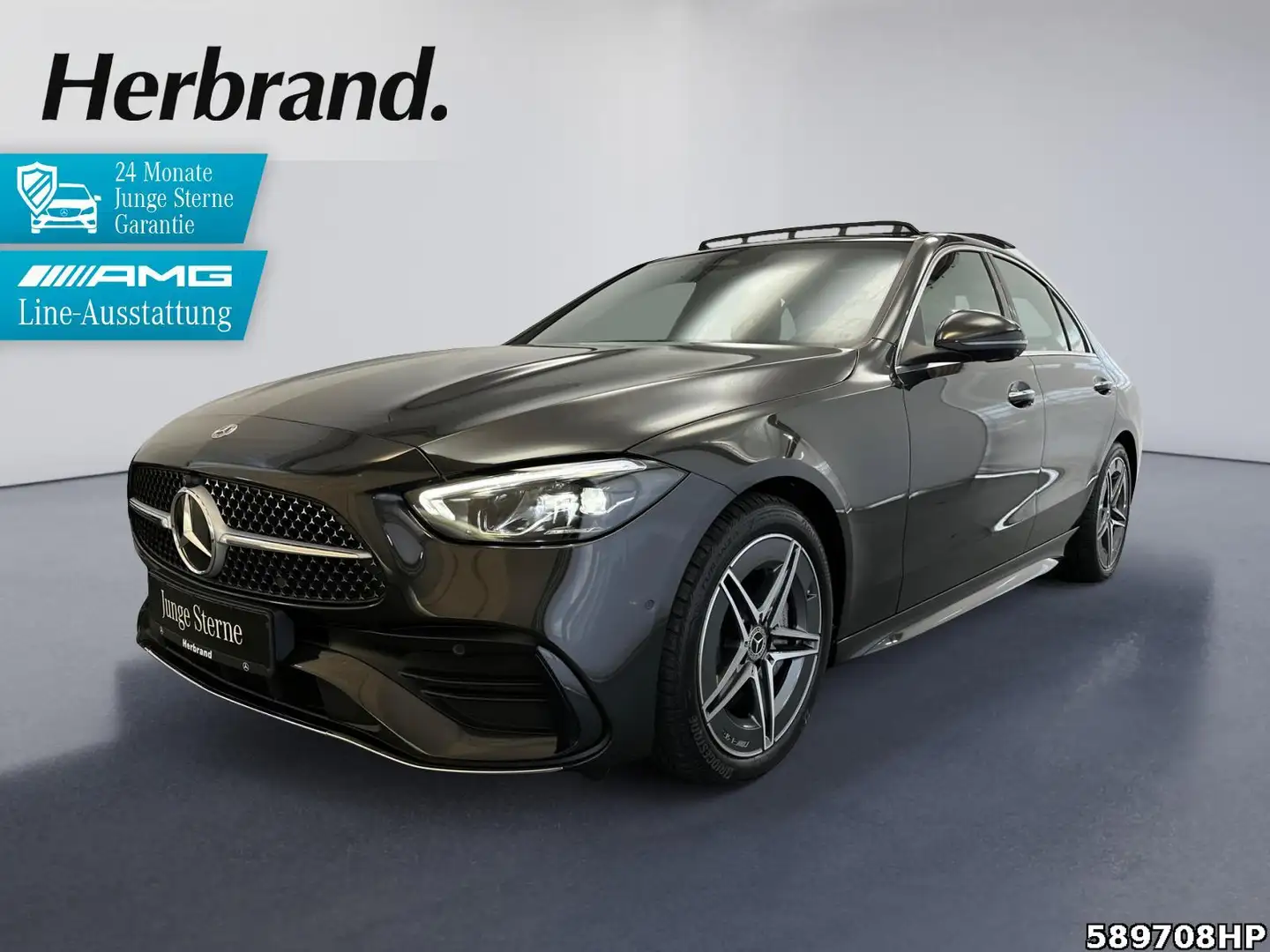 Mercedes-Benz C 200 d AMG  Panoramadach 360° Kamera CarPlay < Gris - 1