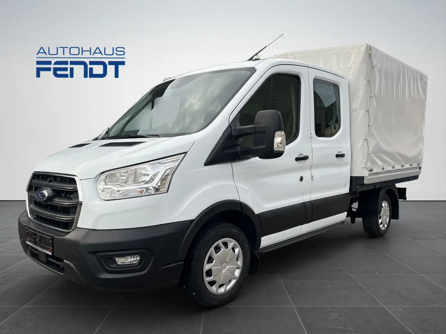 Ford Transit Pritsche 310L2 DokaPlaneAHKSitzh.6Airbag Blanc - 1