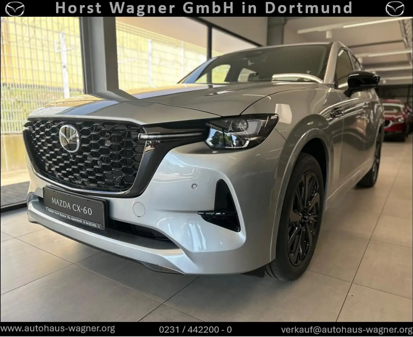 Mazda CX-60 Homura Plus 254 PS *Leder*Pano*Bose*Neuwagen* Zilver - 1