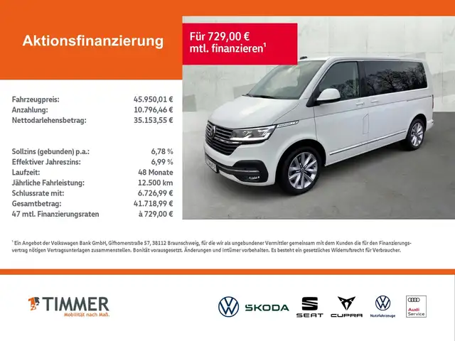 Volkswagen T6.1 Multivan 2.0 TDI DSG GENERATION SIX +AHK +STHZ +LED +ACC +