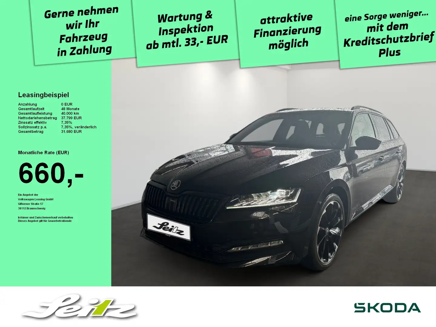 Skoda Superb Combi 2.0 TDI 4x4 Sportline *AHK*STANDH*PANO* Schwarz - 1