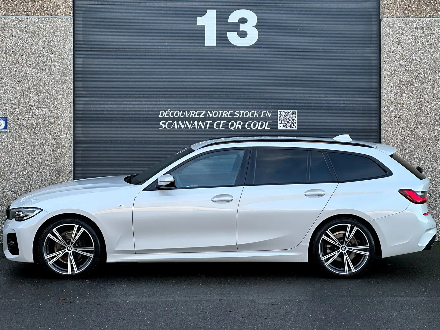 BMW 318 d Touring / M Sport / LED / 19" / Garantie 12/2027 Blanc - 2
